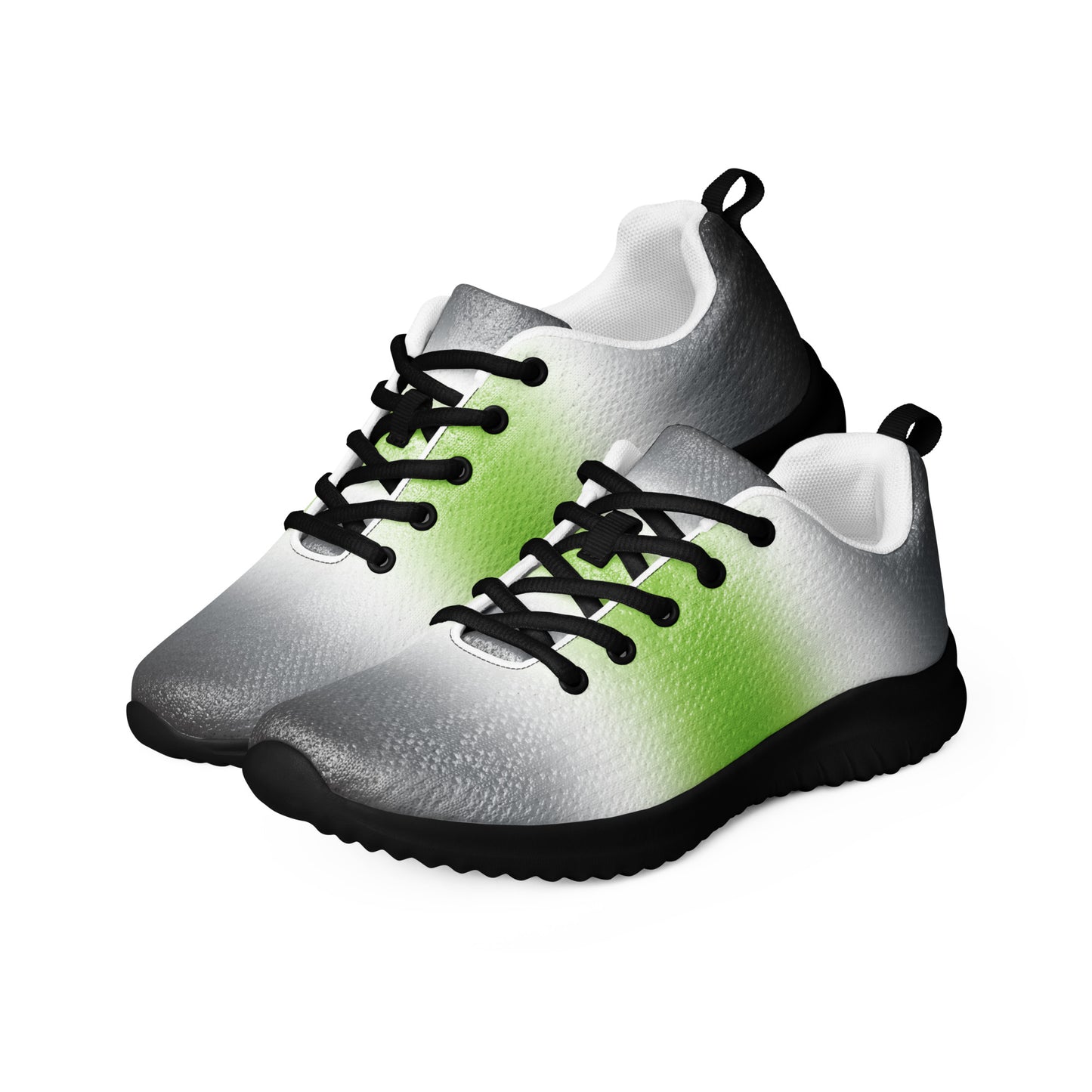 Agender Pride Men’s Athletic Shoes - Ombre agender-pride-mens-athletic-shoes-black-left-front