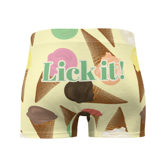 Ice Cream Lick It Mens Boxer Briefs Underwear Yellow Green all-over-print-boxer-briefs-white-back-65c6c6c7e3964