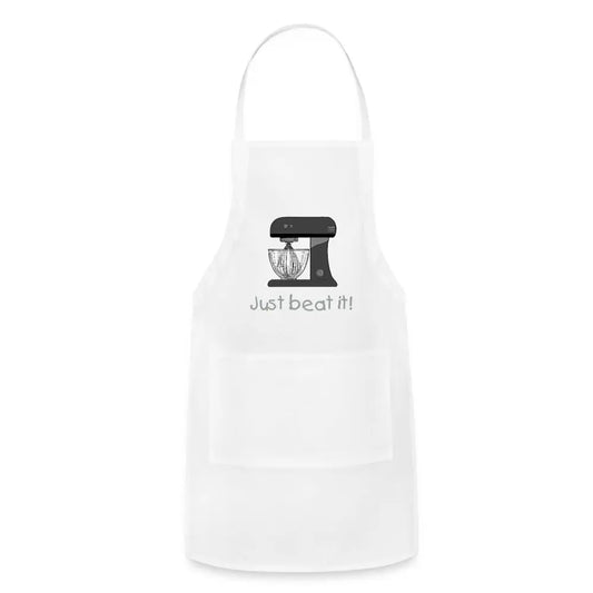 Just Beat It Apron White apron-just-beat-it-white