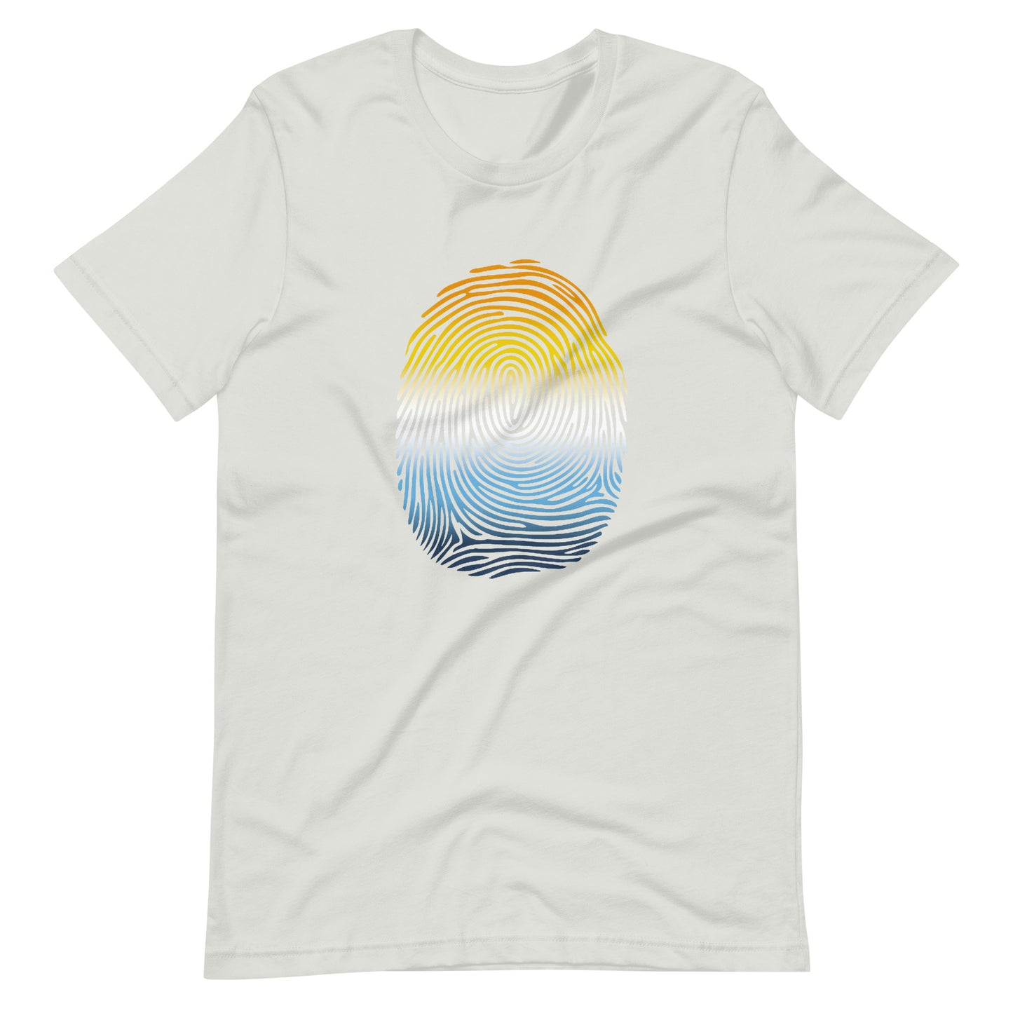 Aroace Pride Identity Fingerprint Shirt - Unisex Silver Aroace aroace-pride-identity-fingerprint-shirt-unisex-silver-front