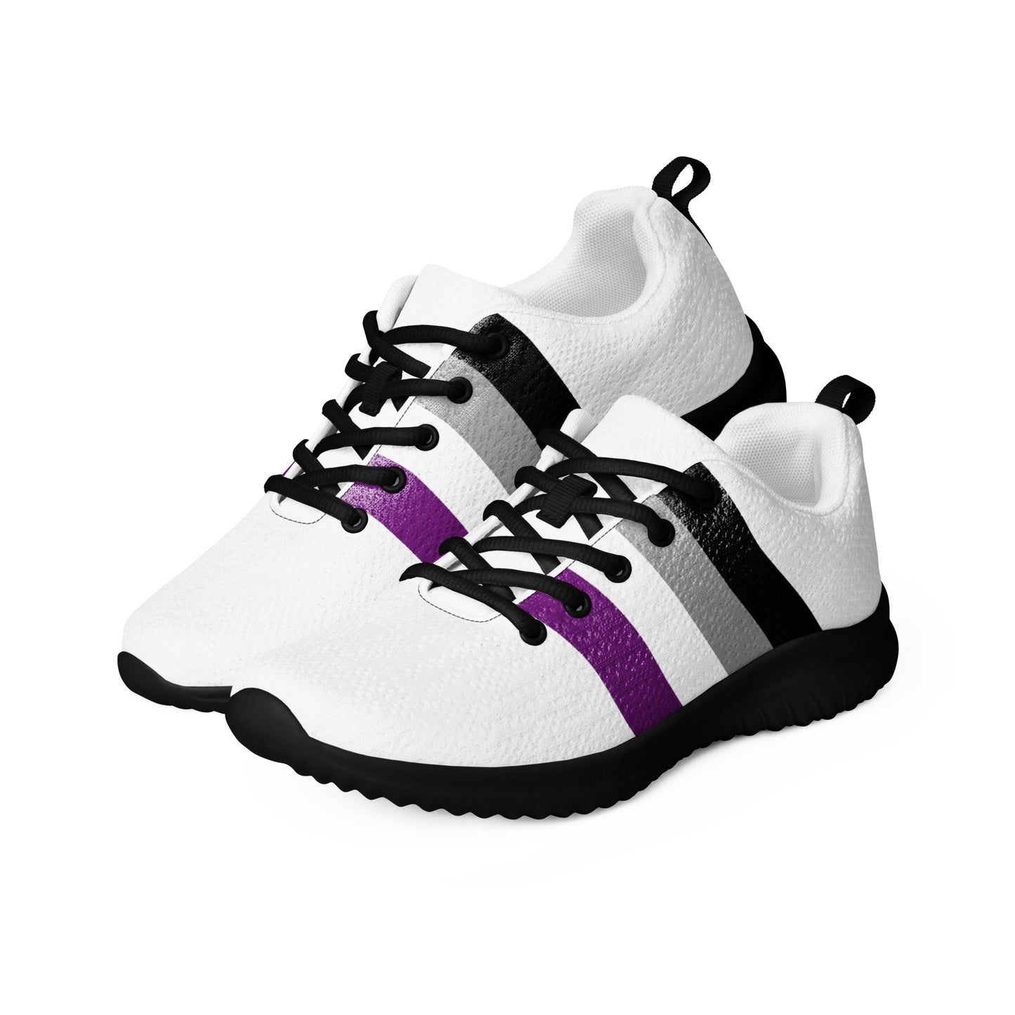 Asexual Ace Pride Flag Women’s Athletic Shoes asexual-ace-pride-flag-womens-athletic-shoes-black-left-front
