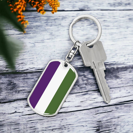 Genderqueer Pride Military Dog Tag Keychain asset_1012_transformation_17939_240fc19a-0494-4650-b5b8-a4f194e0b5b8