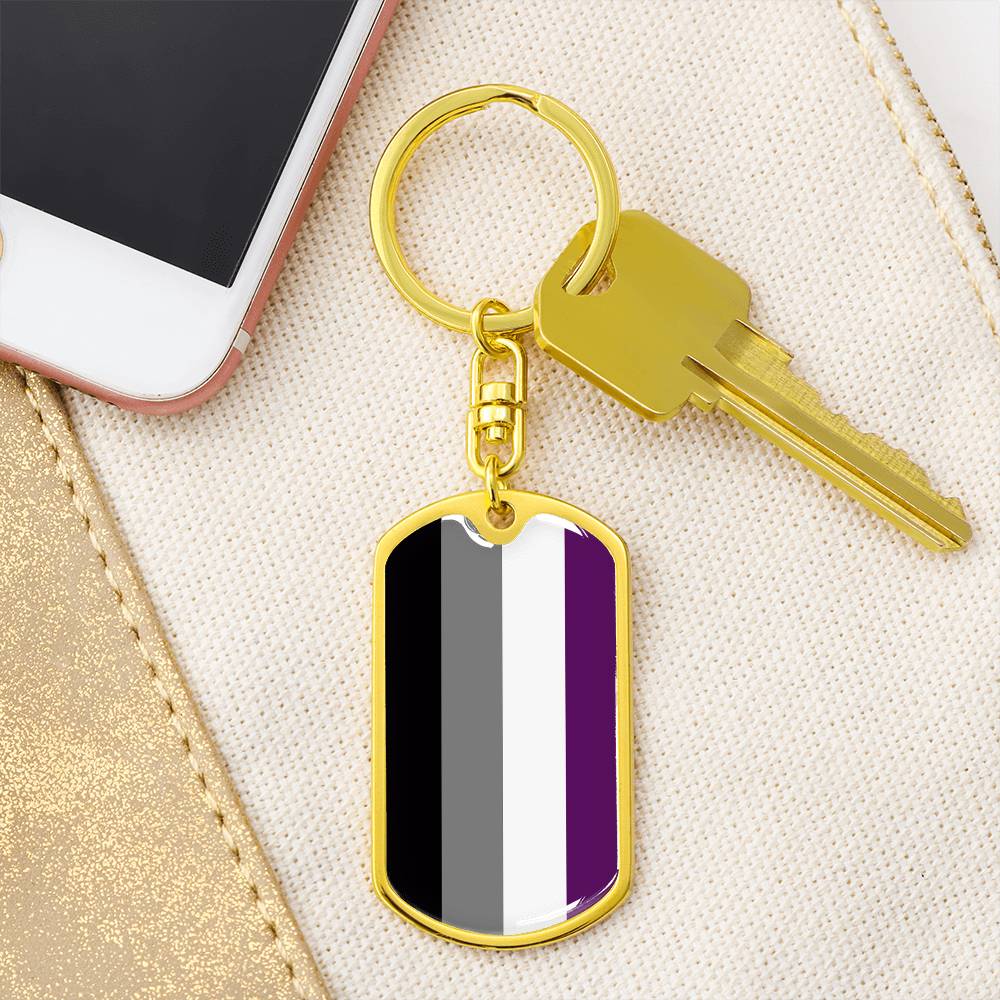 Asexual Ace Pride Military Dog Tag Keychain asset_1014_transformation_2872