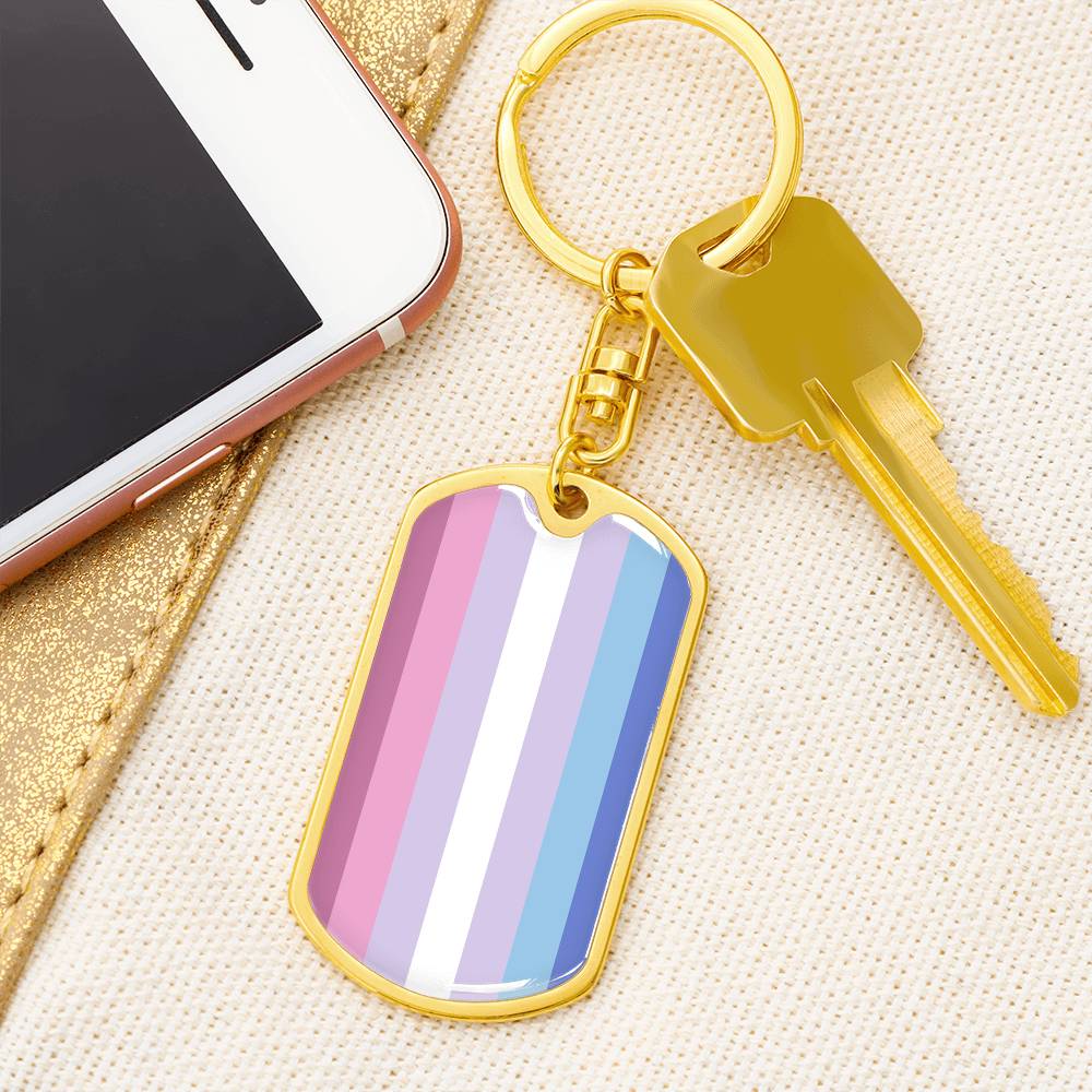 Bigender Pride Military Dog Tag Keychain asset_1014_transformation_2873