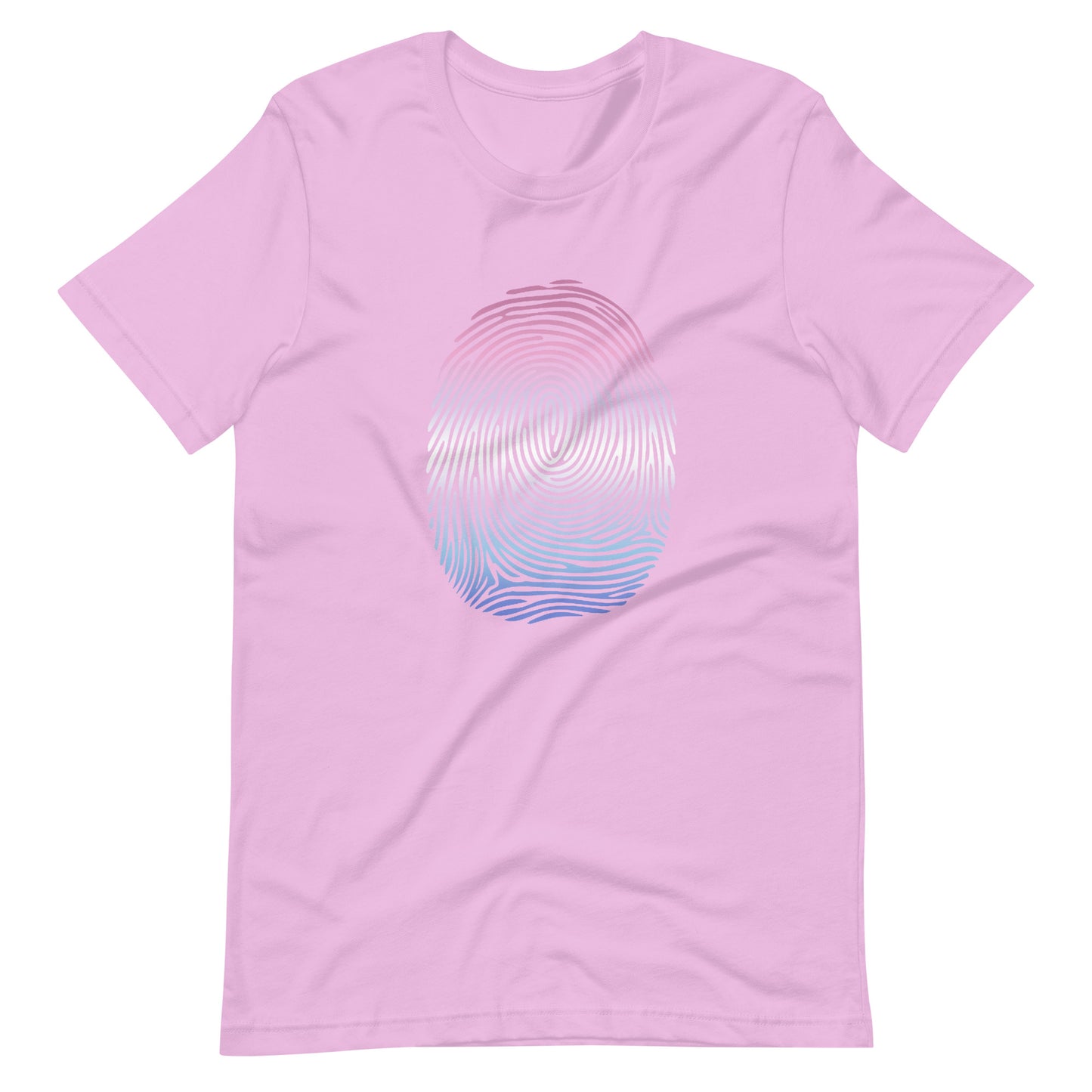 Bigender Pride Identity Fingerprint Shirt - Unisex Lilac Bigender bigender-pride-bi-gender-identity-fingerprint-shirt-unisex-lilac-front