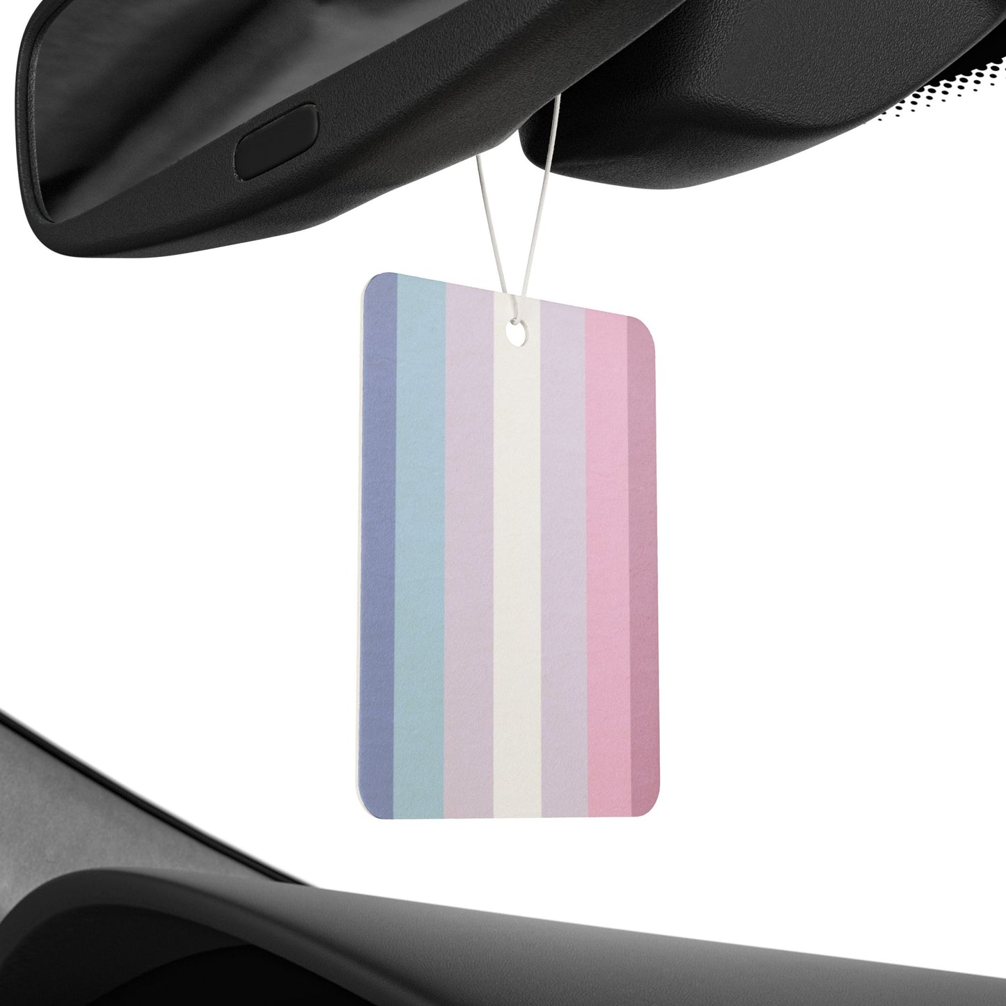 Bigender Pride Flag Car Air Freshener bigender-pride-flag-car-air-freshener-rearview-mirror