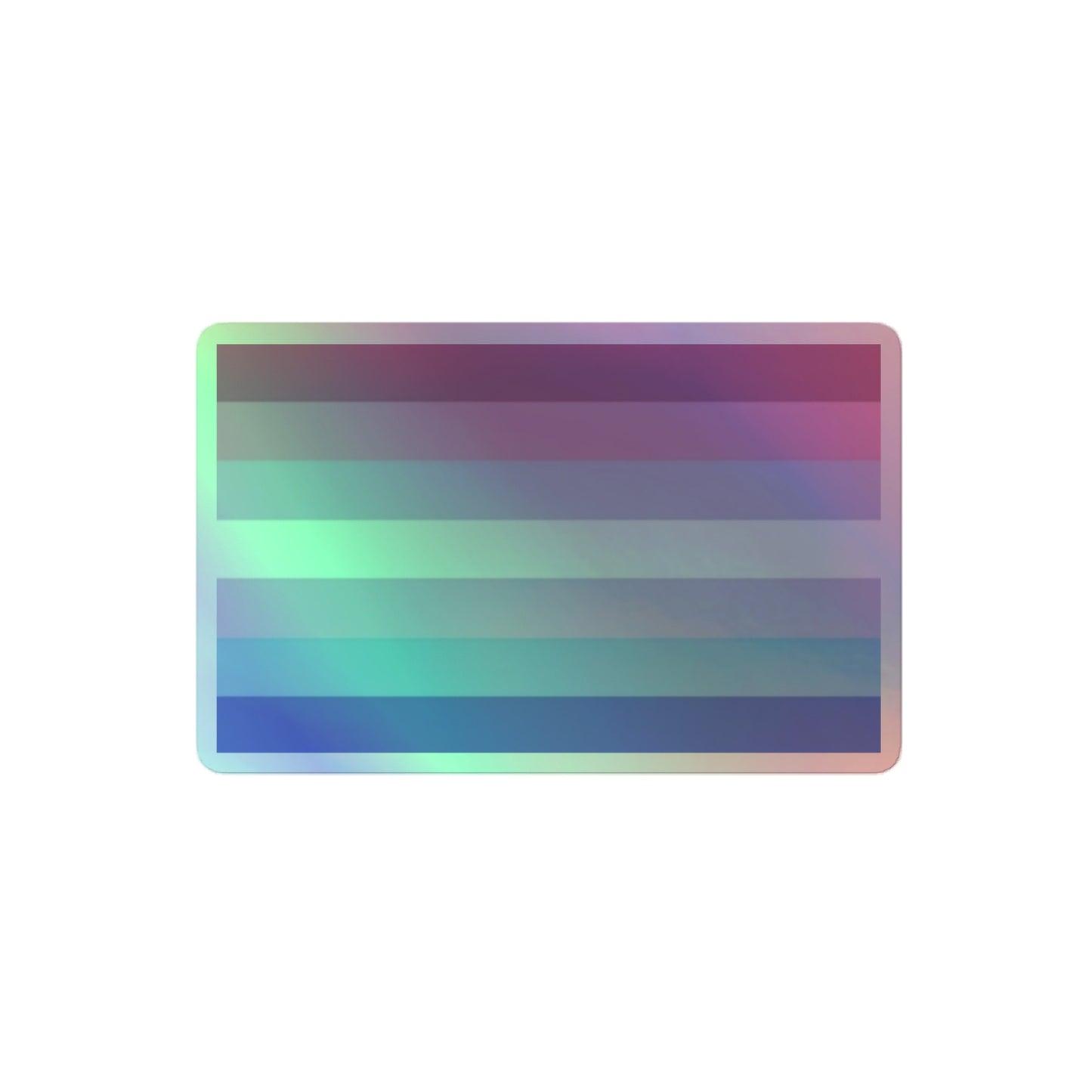 Bigender Pride Flag Holographic Sticker 4" Bigender bigender-pride-flag-holographic-sticker-4in-front Holographic Sticker