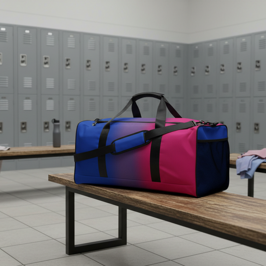 Bisexual Bi Pride Weekender Duffle Bag in Ombre bisexual-bi-pride-weekender-duffle-bag-in-ombre-right-front Duffle Bags