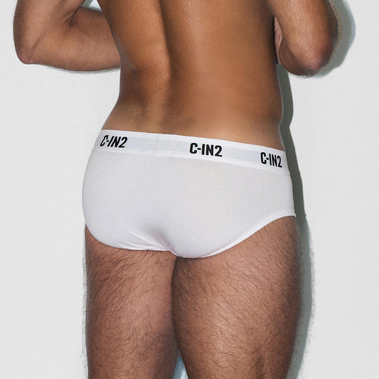 White men's underwear with 'C-IN2' brand logo on a plain background