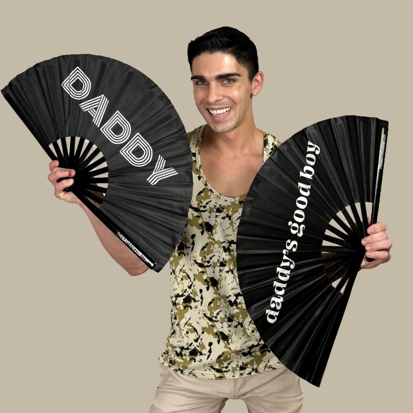 Clack Hand Fan - Daddy (UV) clack-hand-fan-daddy-uv-the-gay-fan-club-lifestyle
