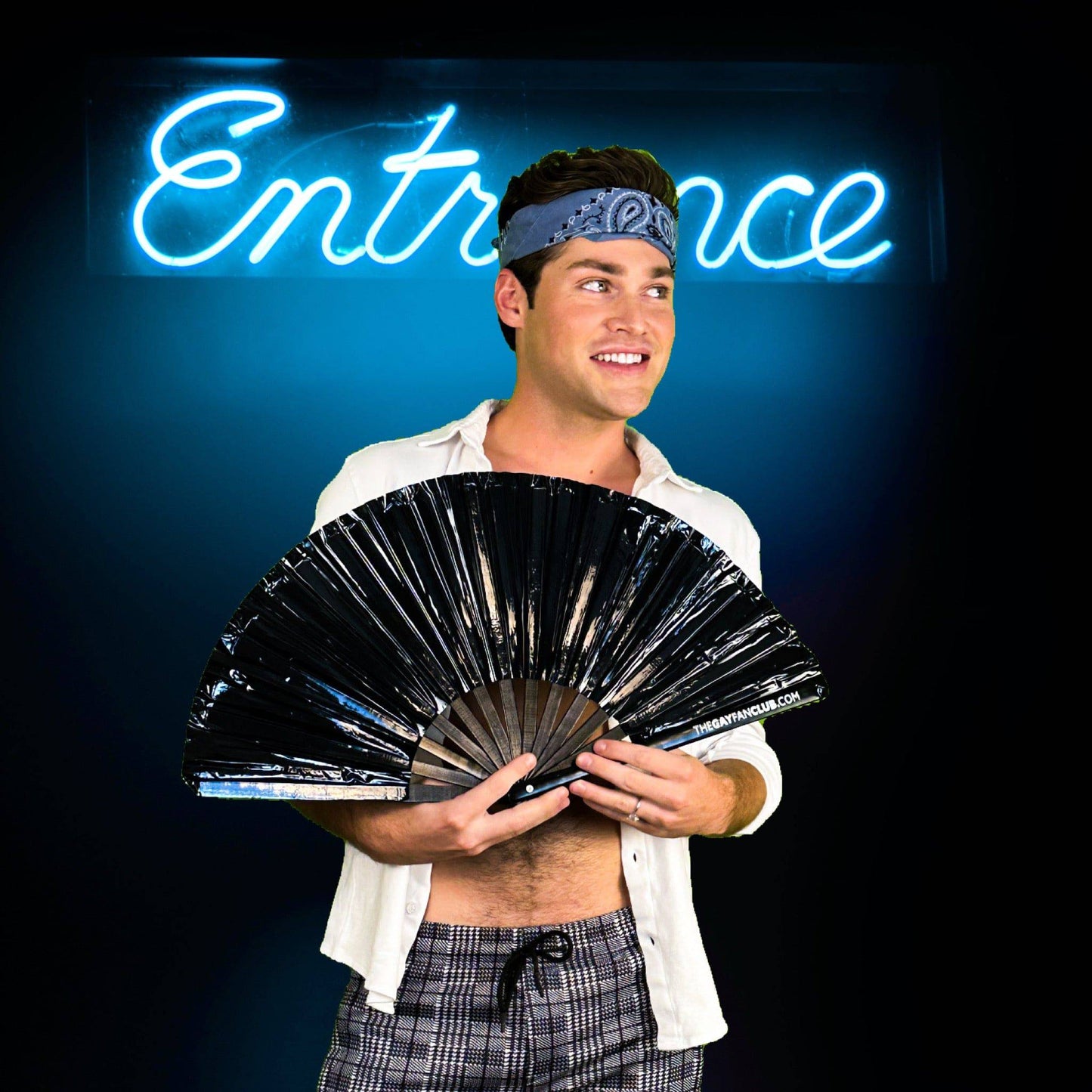 Clack Hand Fan - Onyx clack-hand-fan-onyx-the-gay-fan-club-lifestyle