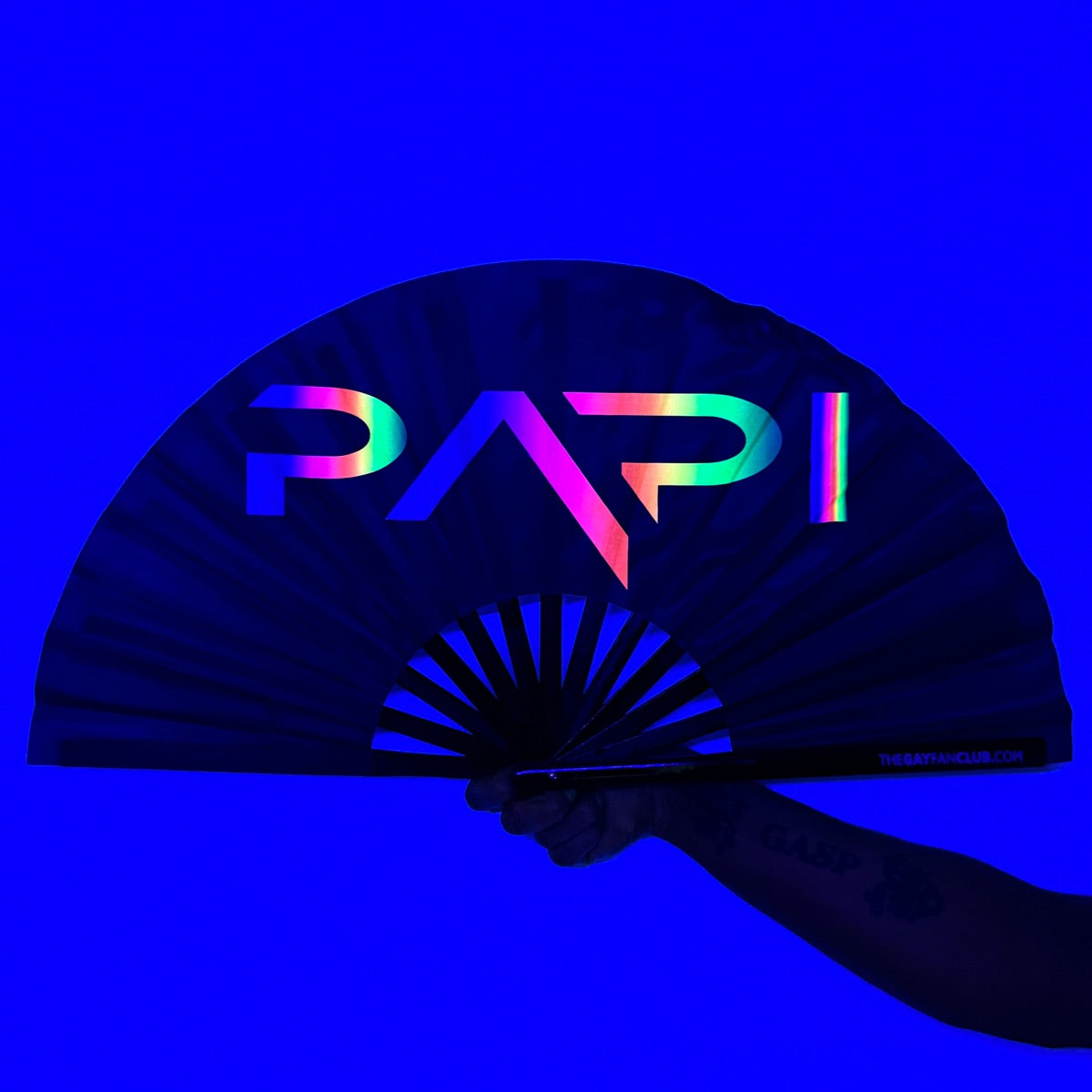 Clack Hand Fan - Papi (UV) clack-hand-fan-papi-uv-glow