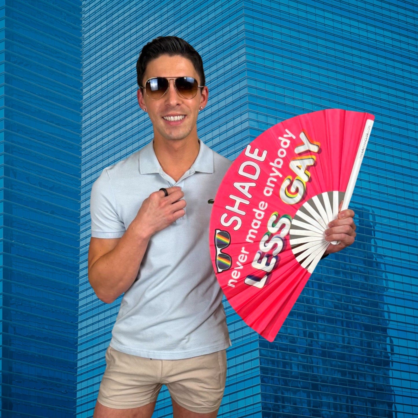 Clack Hand Fan - Shade Never Made Anybody Less Gay clack-hand-fan-shade-never-made-anybody-less-gay-lifestyle