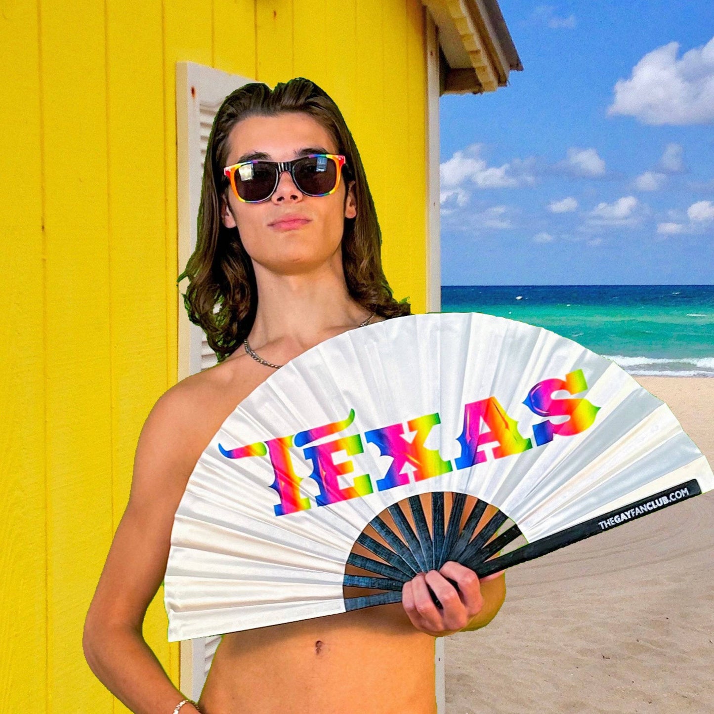 Clack Hand Fan - Texas (UV) clack-hand-fan-texas-uv-the-gay-fan-club-lifestyle Hand Fan