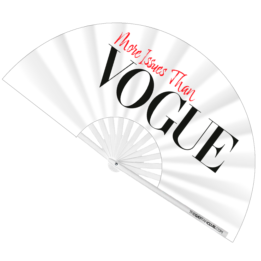 Clack Hand Fan - Vogue White clack-hand-fan-vogue-front Hand Fan