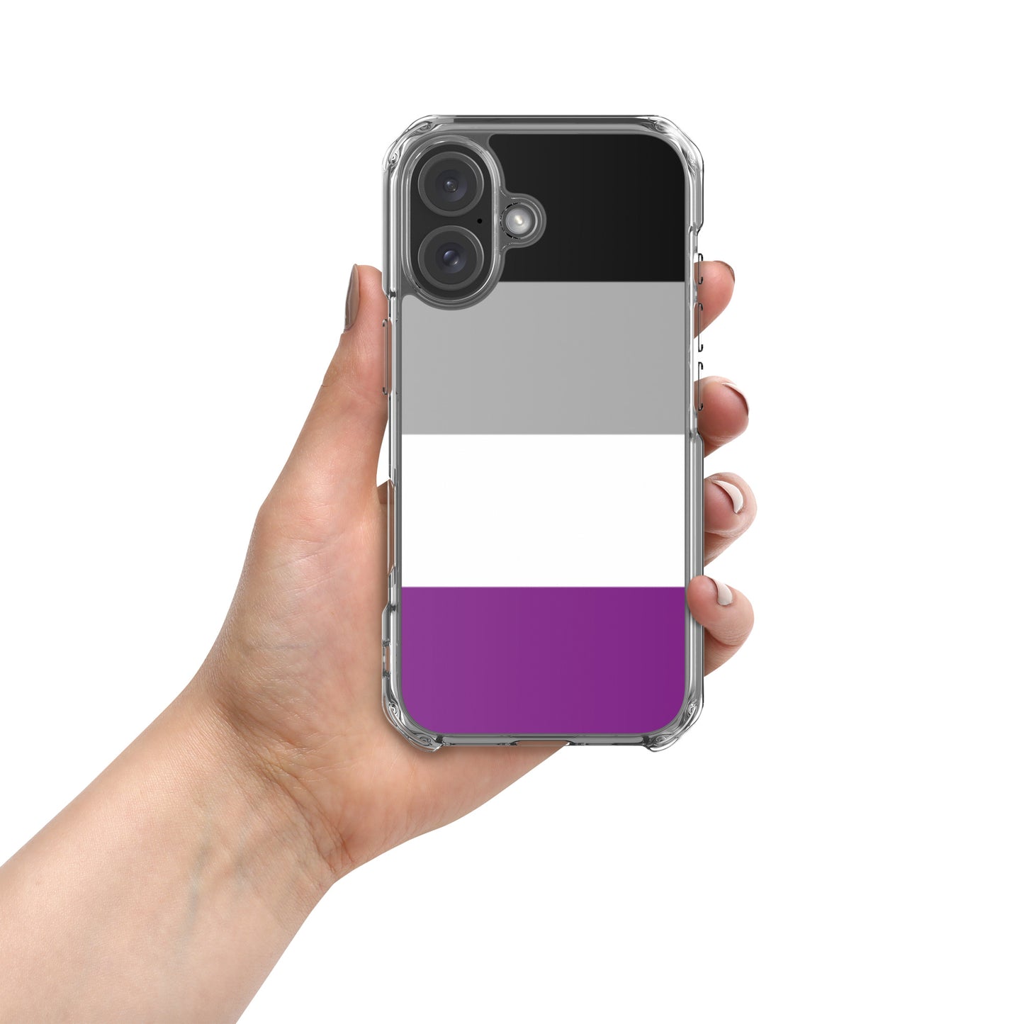 Asexual Ace Pride Apple iPhone Cell Phone Case iPhone 16 Asexual clear-case-for-iphone-iphone-16-case-on-phone-674ce29228fe6 Mobile Phone Case