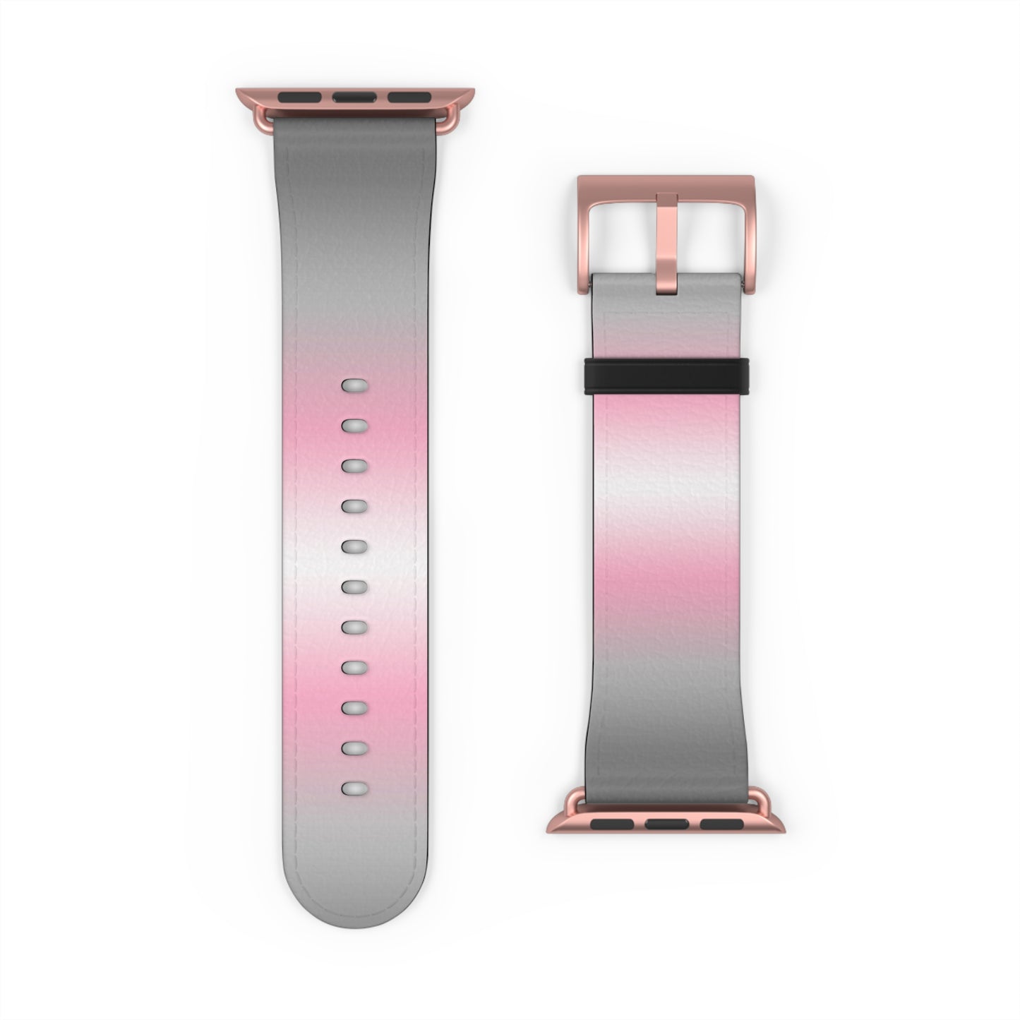 Demigirl Pride Apple Watch Band Strap In Ombre 42 - 45 mm Rose Gold Matte
