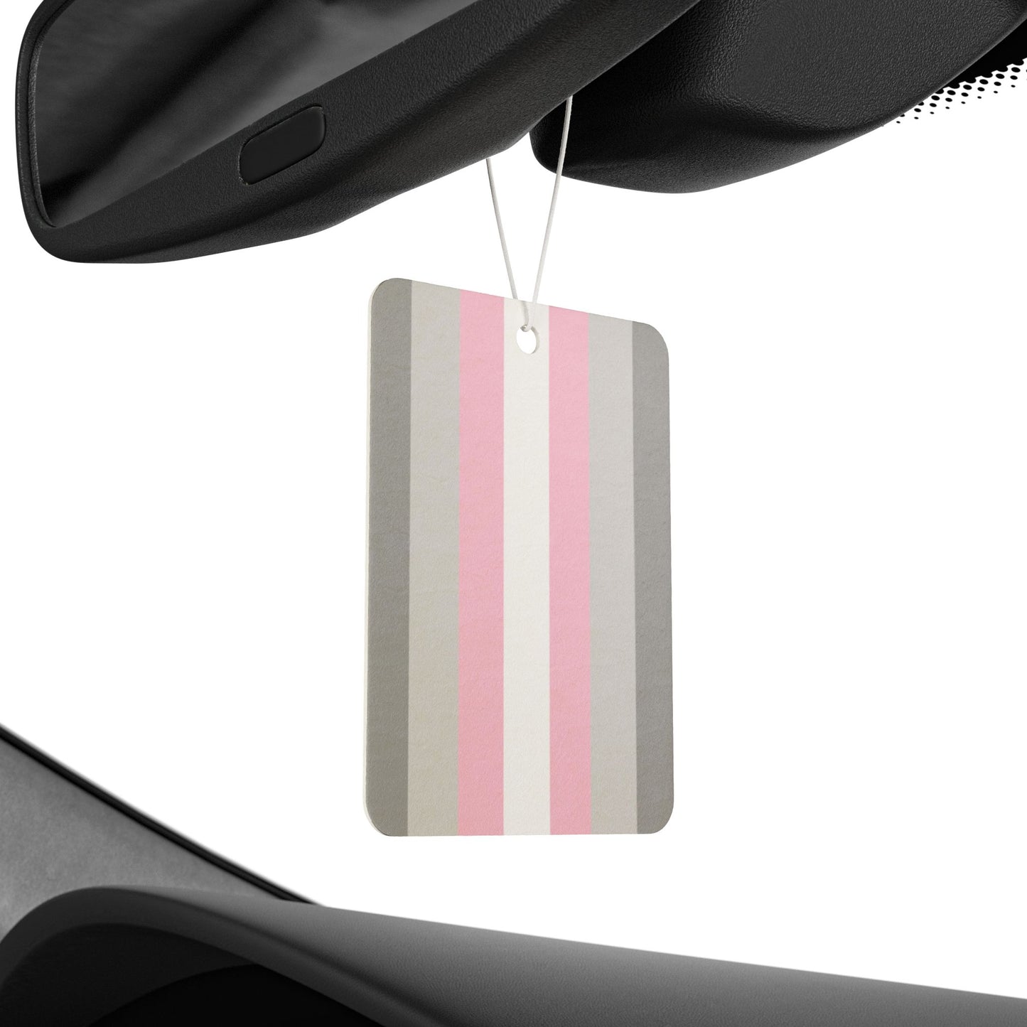Demigirl Pride Flag Car Air Freshener demigirl-pride-flag-car-air-freshener-rearview-mirror
