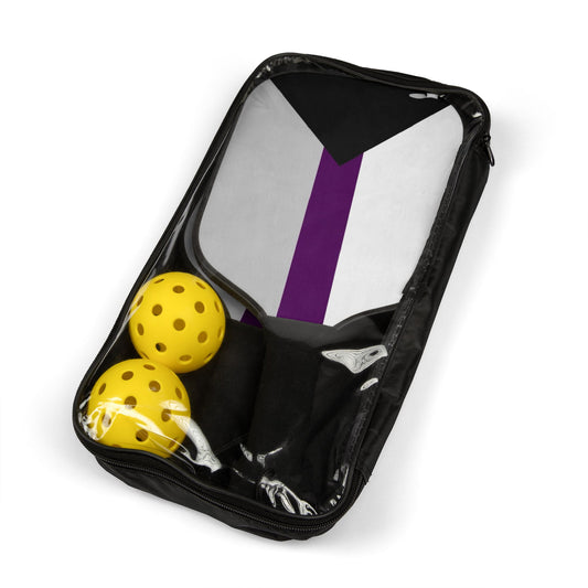 Demisexual Pride Pickleball Paddle Set with Balls 7.5'' × 15.5'' Demisexual demisexual-pride-pickleball-paddle-set-with-balls-package