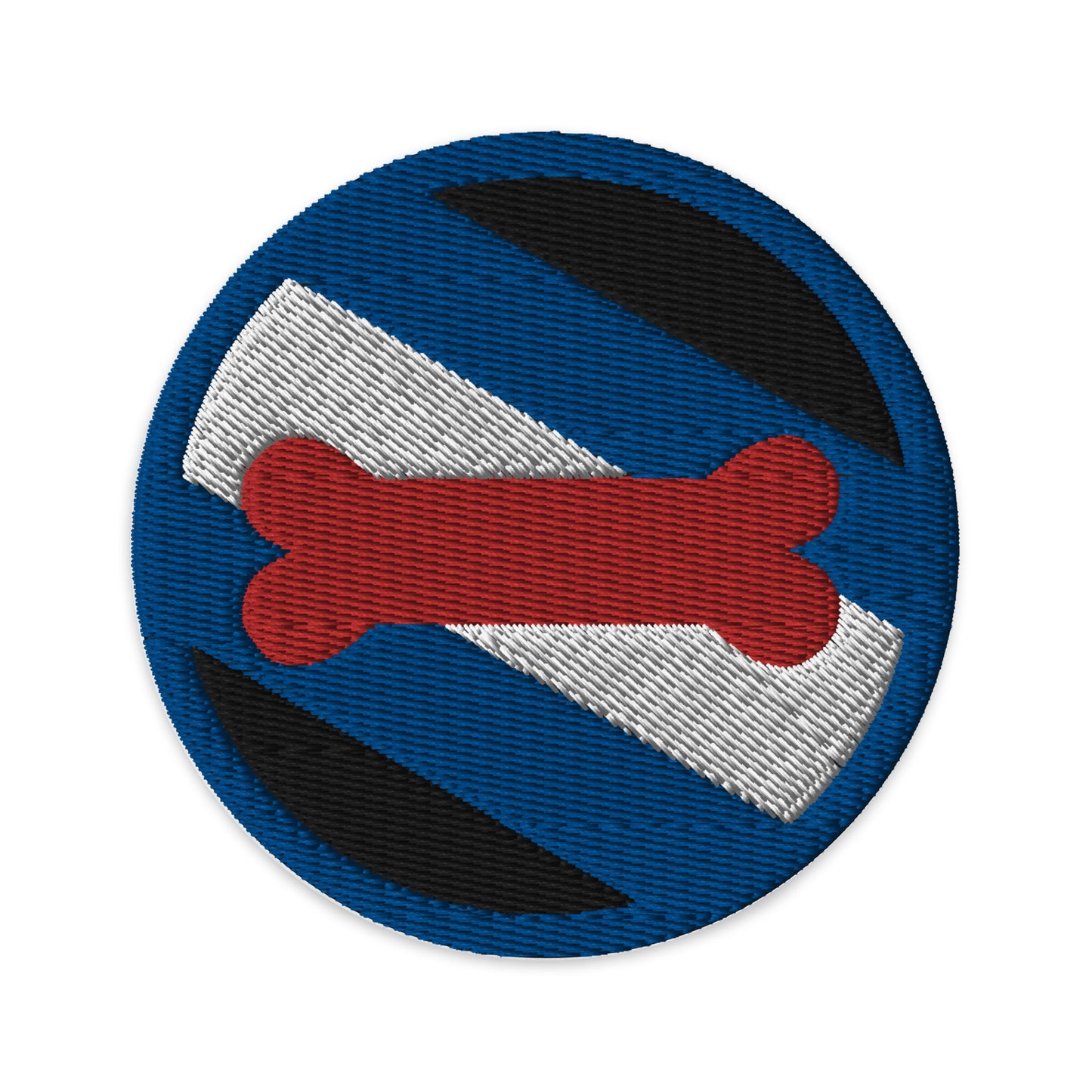 Puppy Pup Play Circle Embroidered Patch Default Title embroidered-patches-black-circular-3-in-front-66c0f4f4355ed