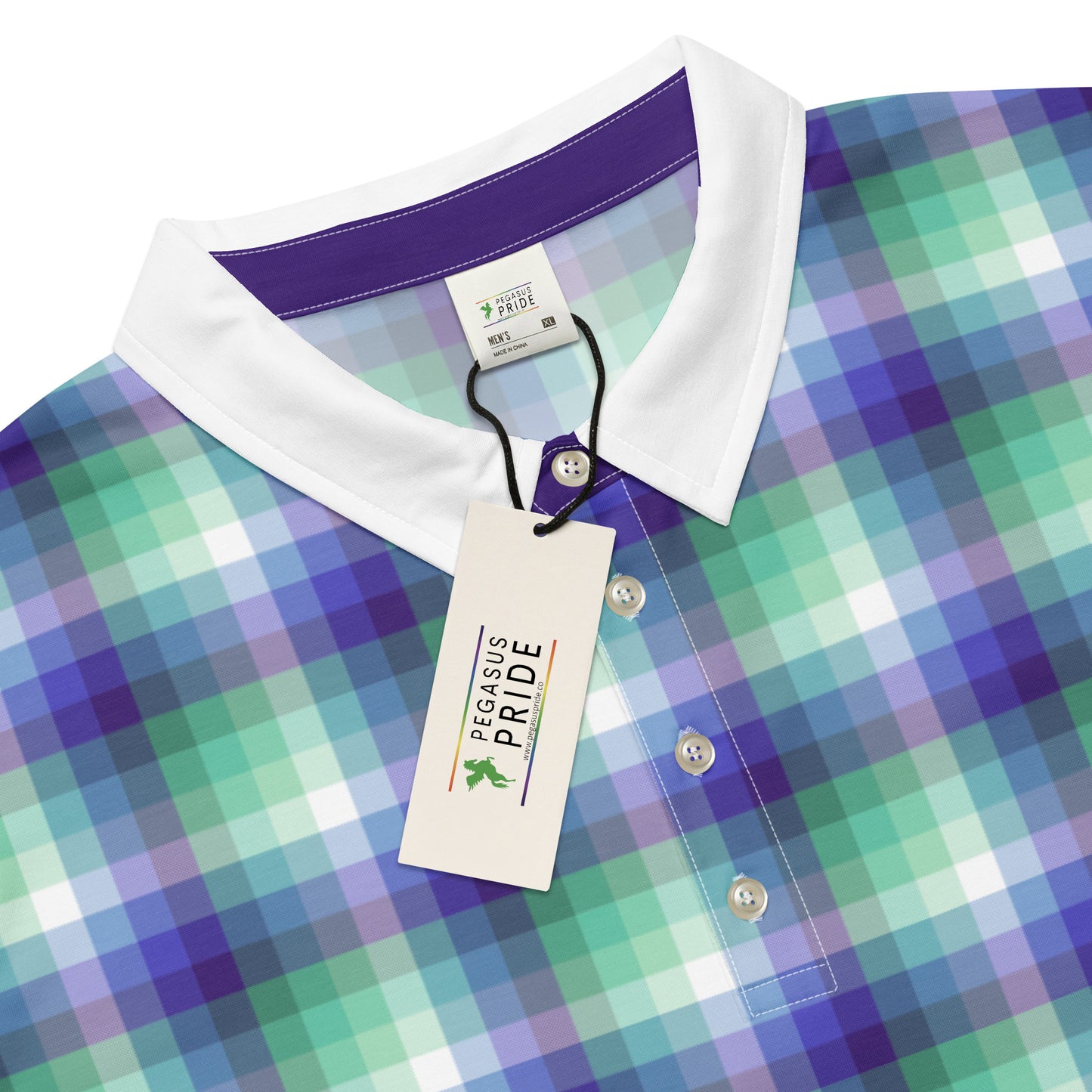 Gay MLM Plaid Men’s Slim Fit Polo gay-mlm-plaid-men-s-slim-fit-polo-product-details