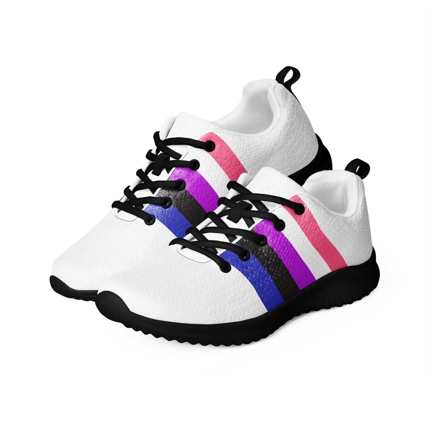 Genderfluid Pride Flag Women’s Athletic Shoes genderfluid-pride-flag-womens-athletic-shoes-black-left-front