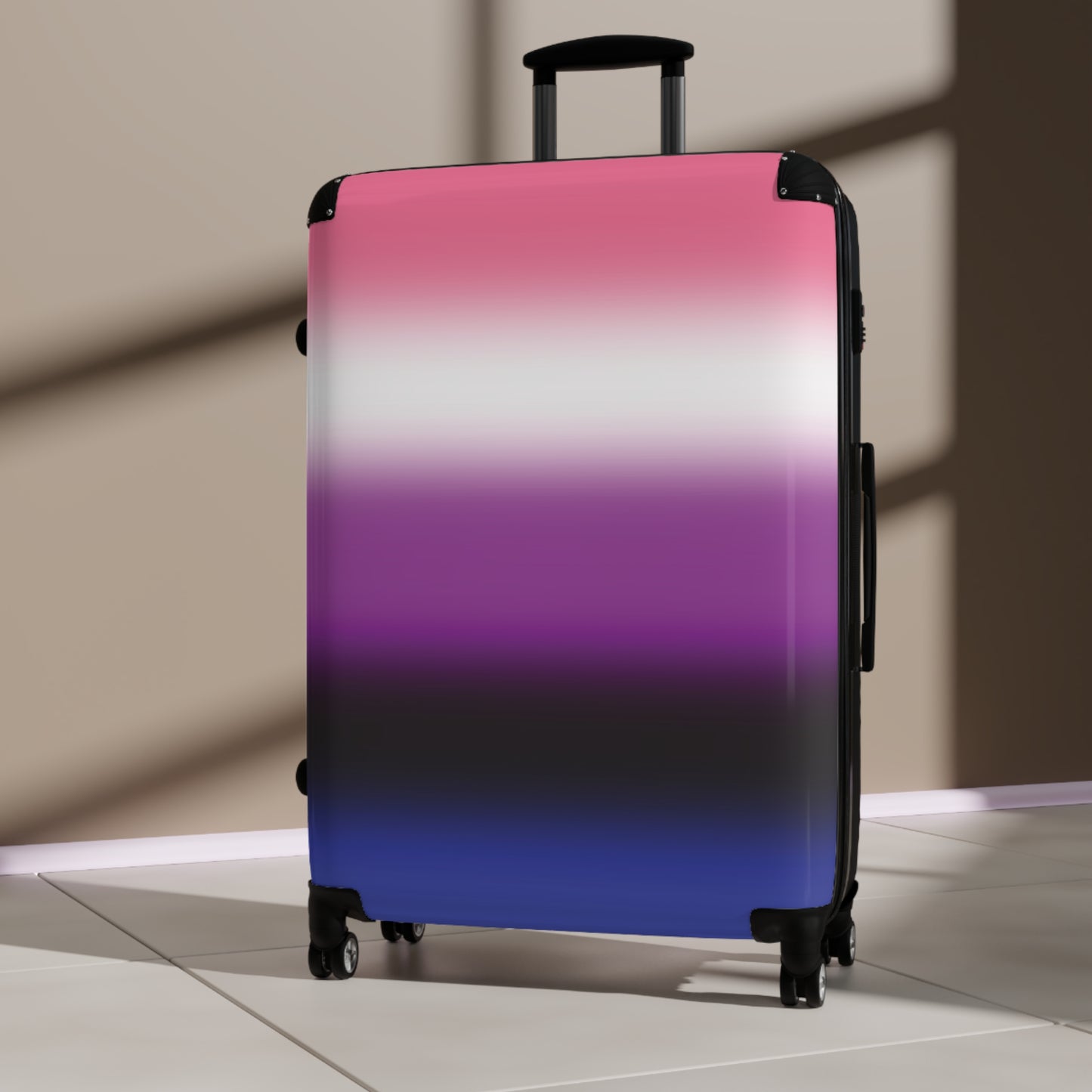 Genderfluid Pride Hard-Shell Suitcase - Ombre genderfluid-pride-hard-shell-suitcase-ombre-large-travel
