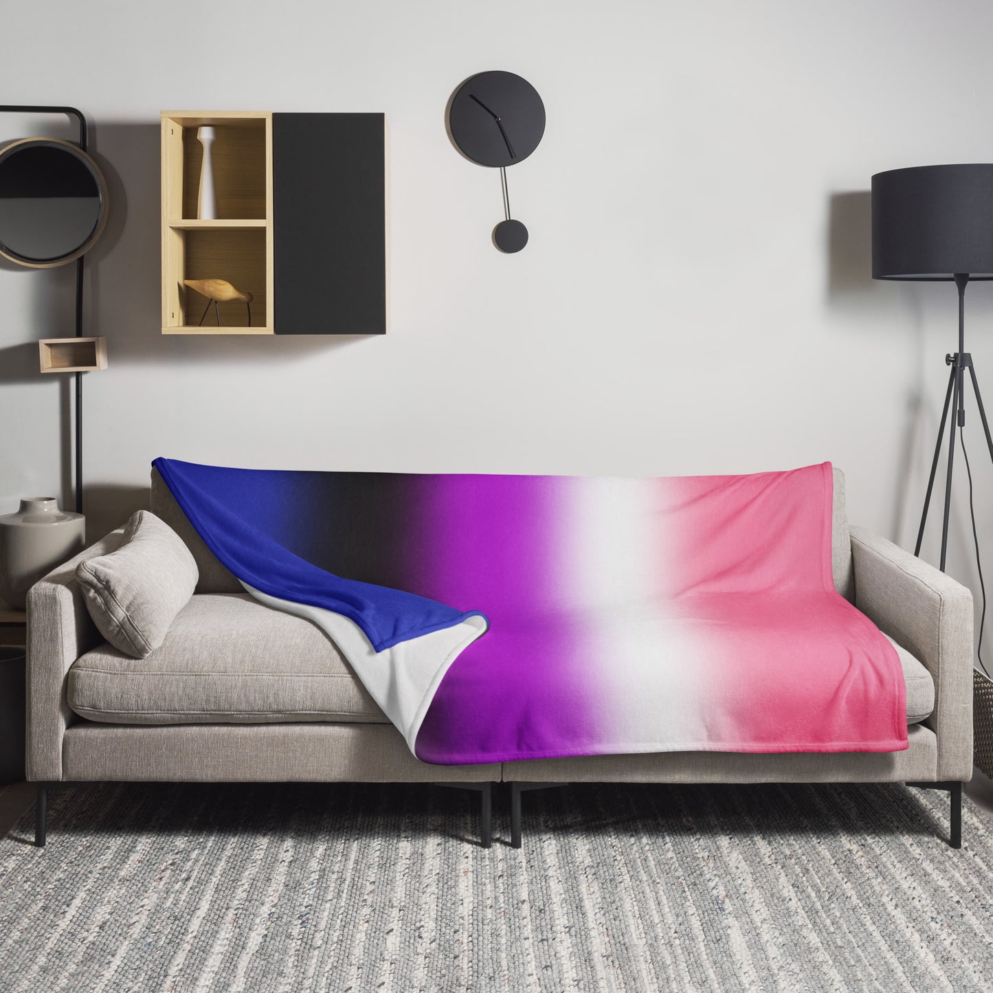 Genderfluid Pride Throw Blanket - Ombre genderfluid-pride-throw-blanket-ombre-60x80-lifestyle-2