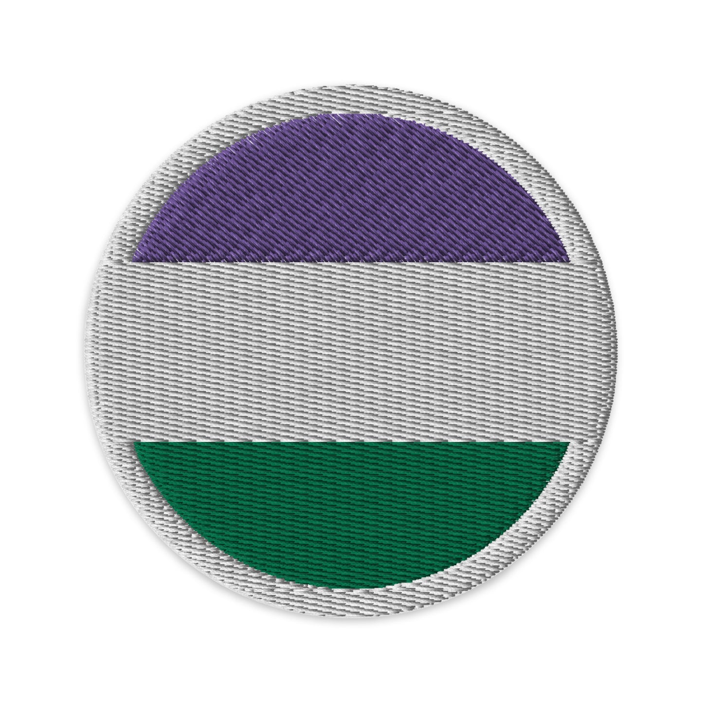 Genderqueer Pride Circle Embroidered Patch Genderqueer genderqueer-pride-circle-embroidered-patch-3-in-front