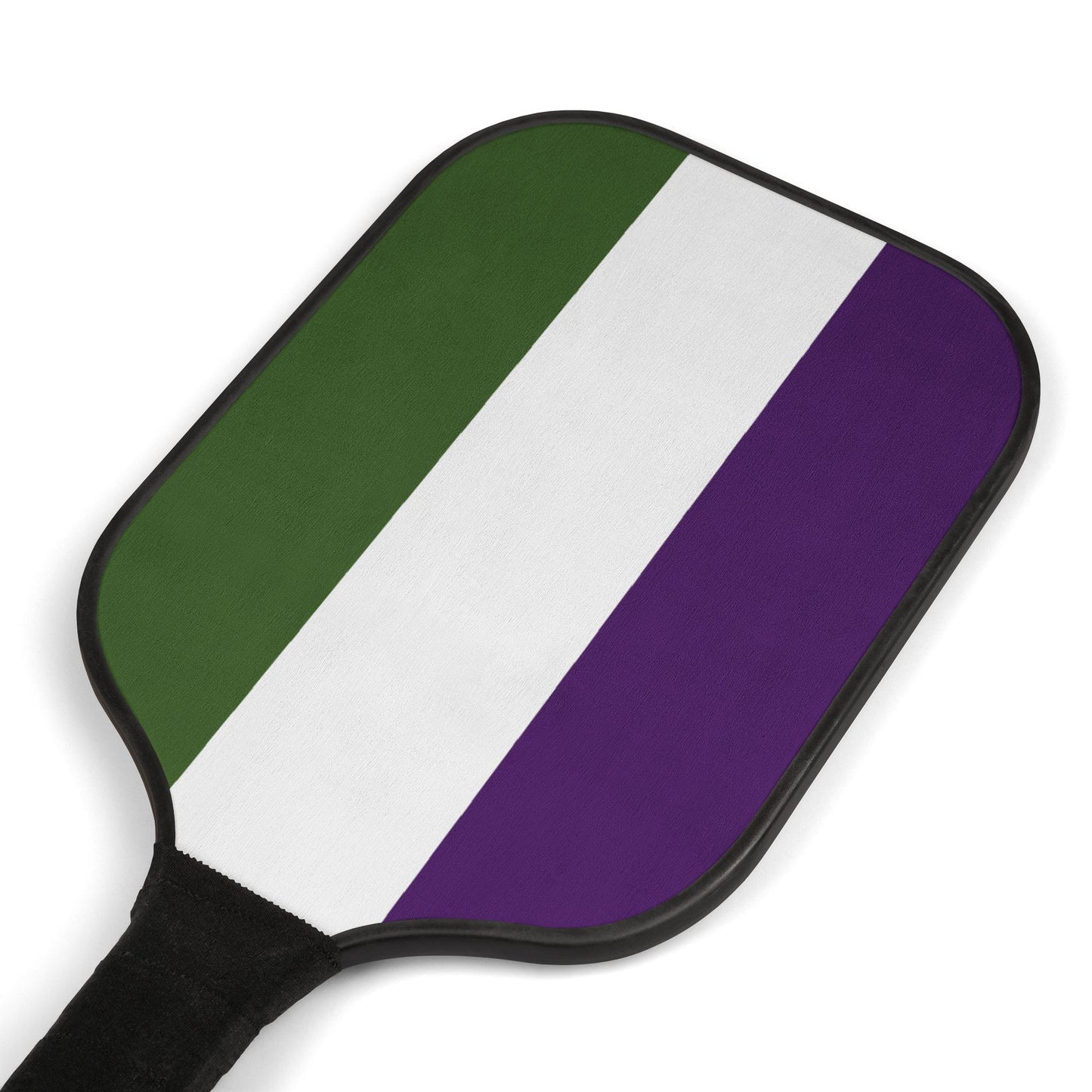 Genderqueer Pride Pickleball Paddle Set with Balls genderqueer-pride-pickleball-paddle-set-with-balls-details