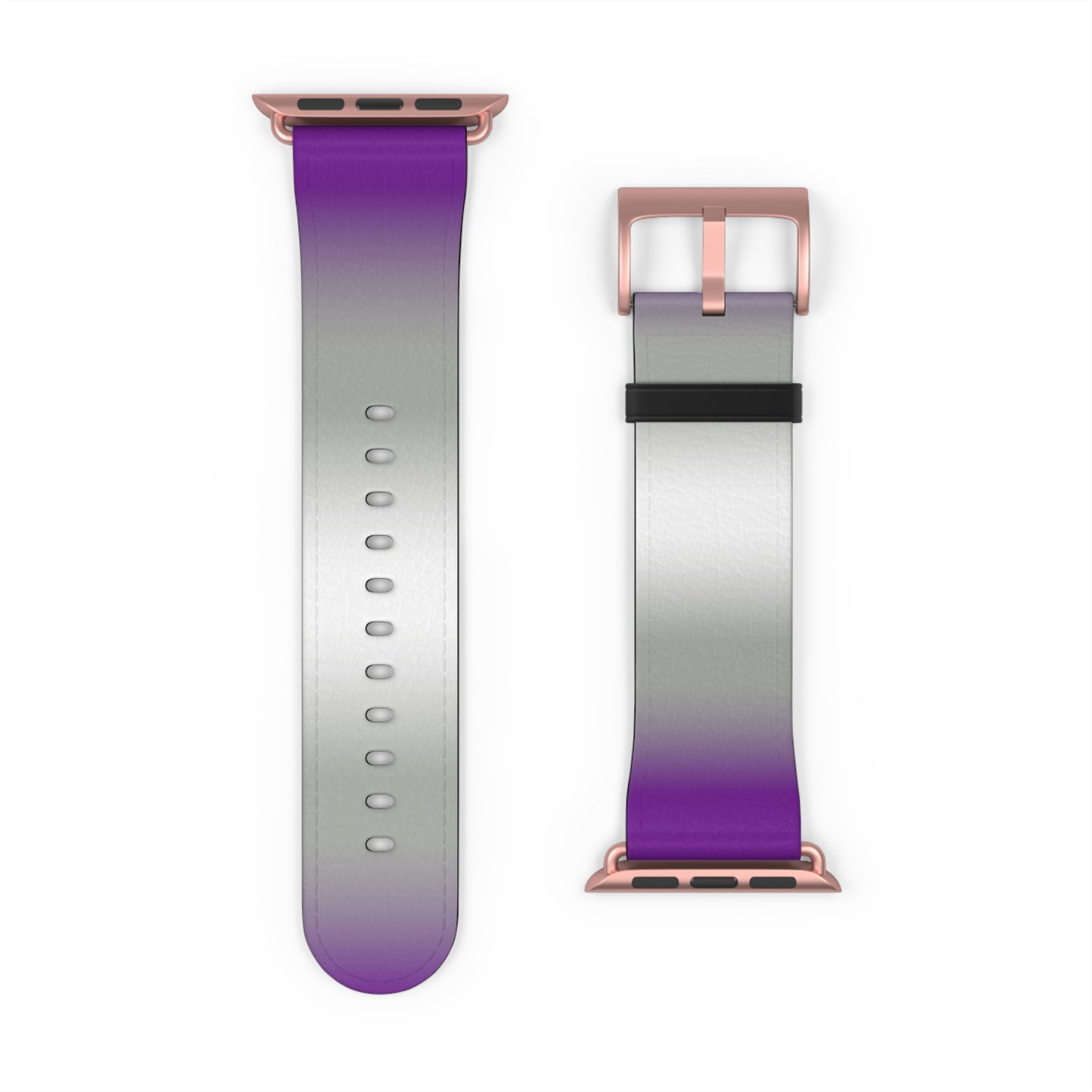 Greysexual Pride Apple Watch Band Strap In Ombre 42 - 45 mm Rose Gold Matte