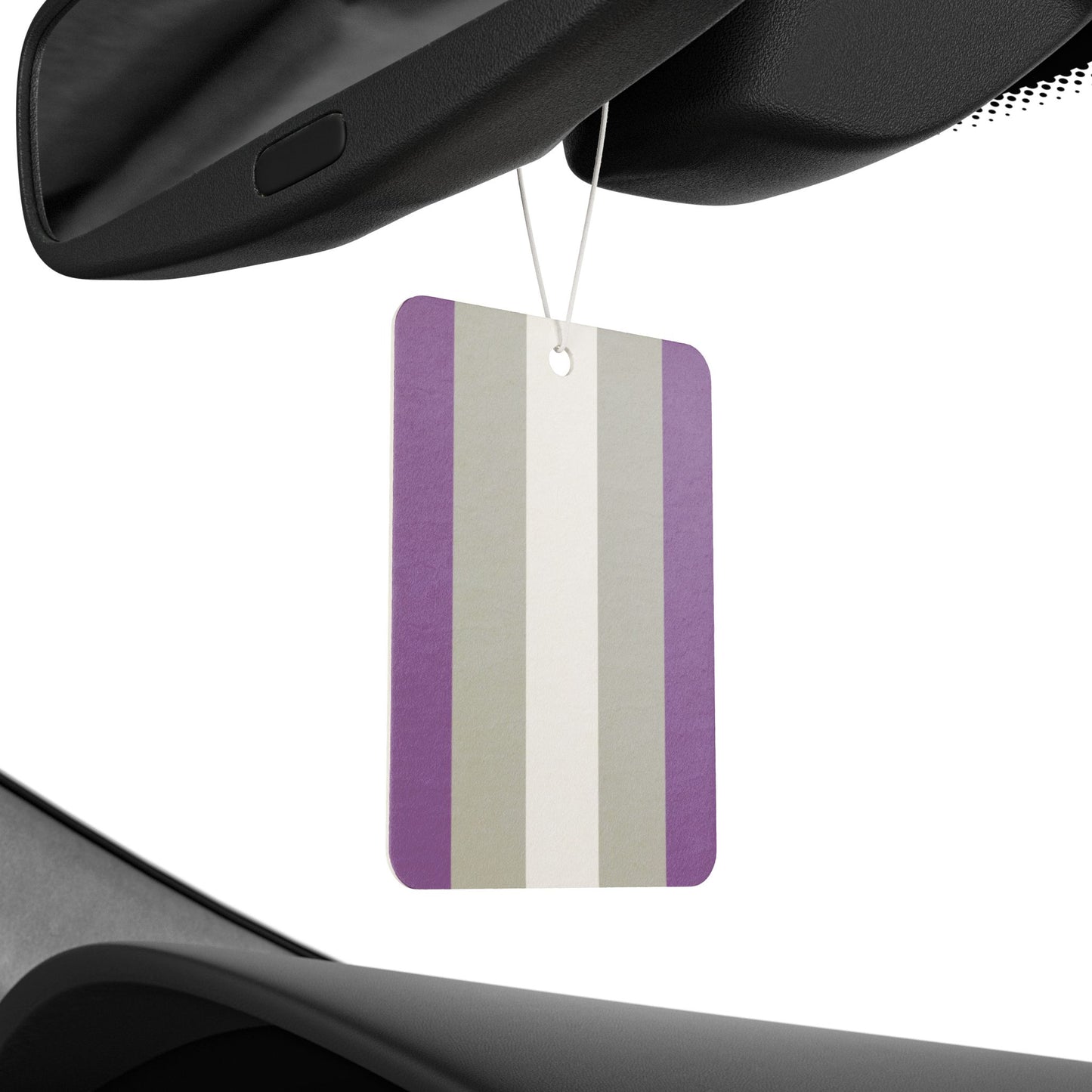 Greysexual Pride Flag Car Air Freshener greysexual-pride-flag-car-air-freshener-rearview-mirror