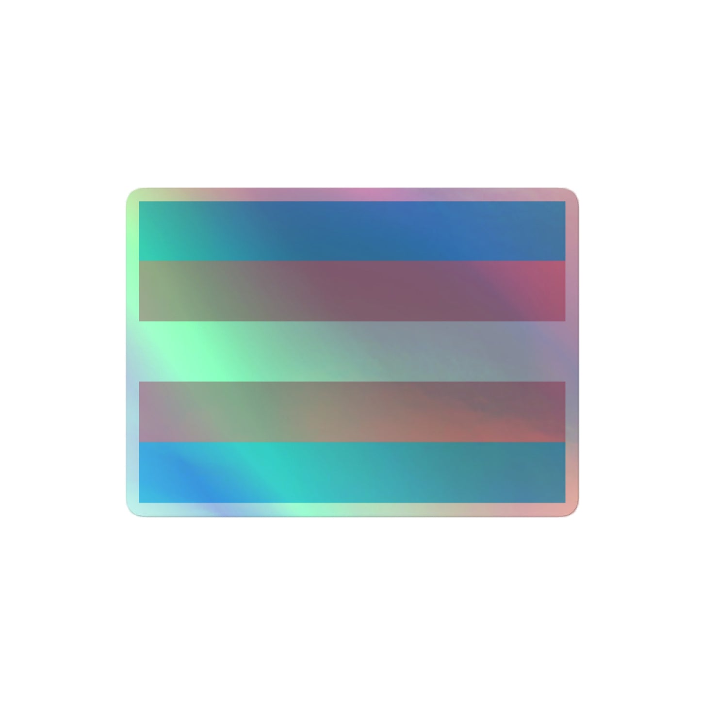 Transgender Trans Pride Flag Holographic Sticker 4″ Transgender kiss-cut-holographic-stickers-grey-4x4-front-64a3632f6450f