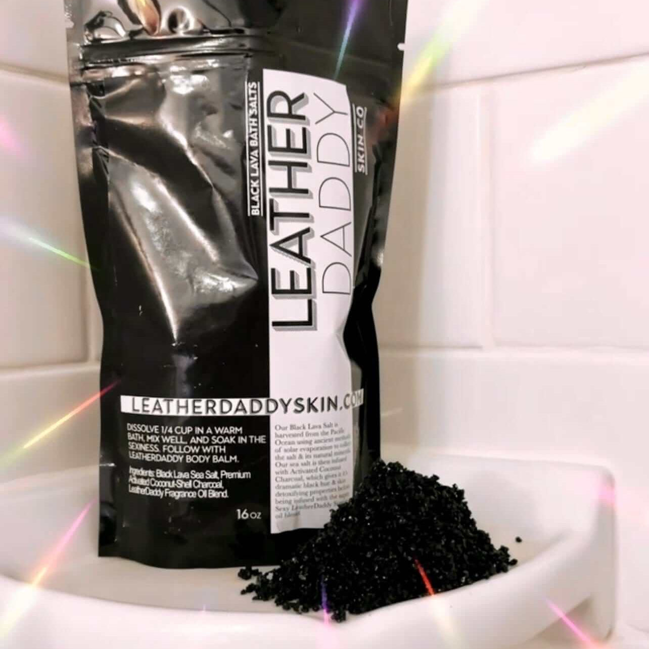 Black Lava Bath Salts - LeatherDaddy™ leatherdaddy-skin-co-bath-body-black-lava-bath-salts-leatherdaddy-skin-co-black-lava-bath-salts-shower