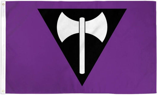 Lesbian Pride Flag 3x5 - Labrys lesbian-pride-flag-3x5-labrys-detail Flags