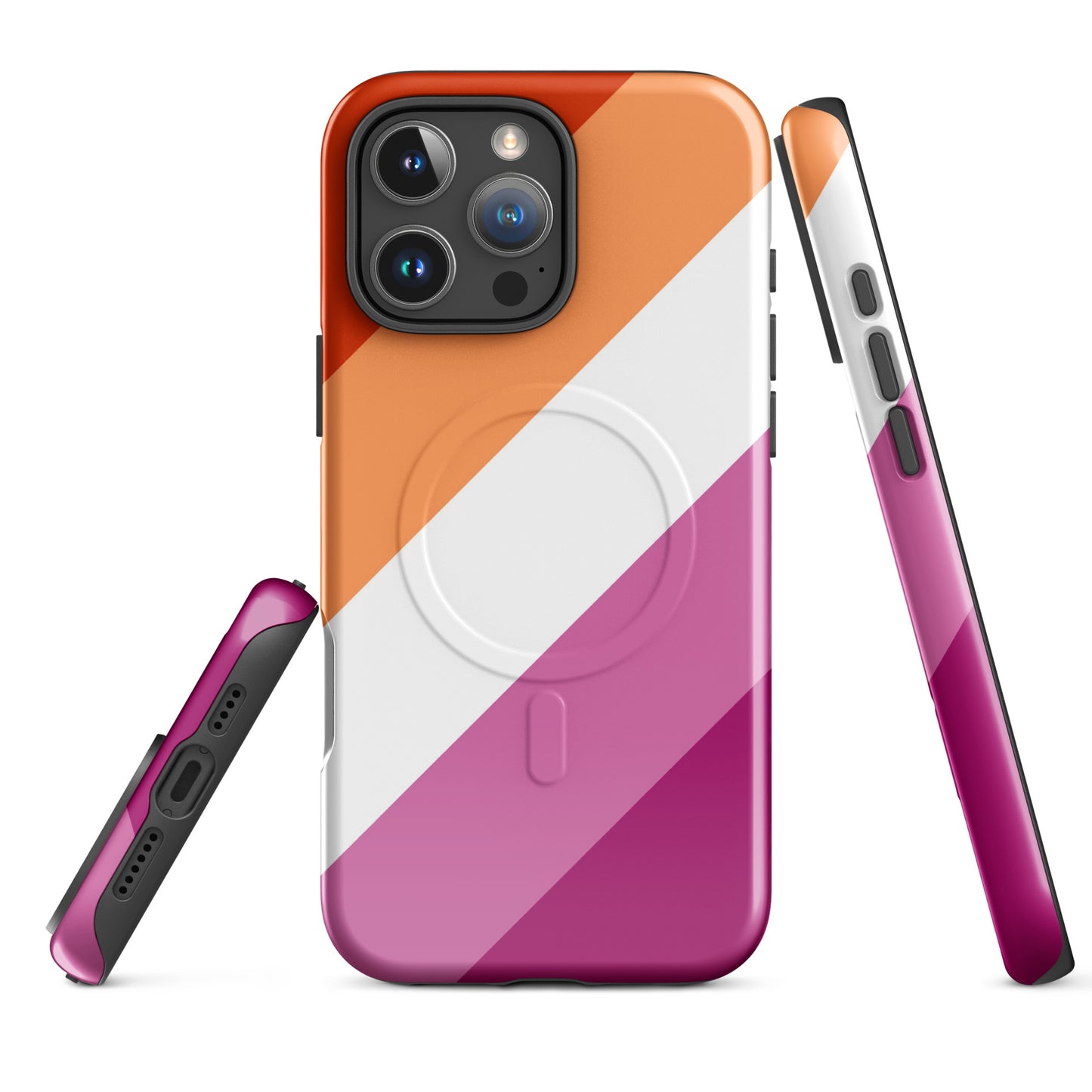 Lesbian Sunset Pride MagSafe® Tough Phone Case for Apple iPhone® iPhone 16 Pro Max Lesbian lesbian-sunset-pride-magsafe-tough-phone-case-for-apple-iphone-16-pro-max-front