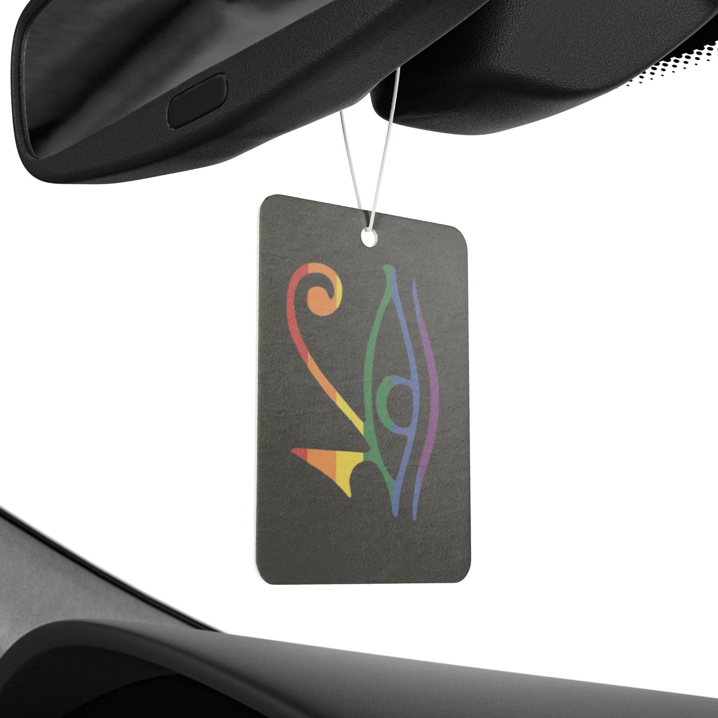 LGBTQ Goth Pride Flag Car Air Freshener lgbtq-goth-pride-flag-car-air-freshener-rearview-mirror