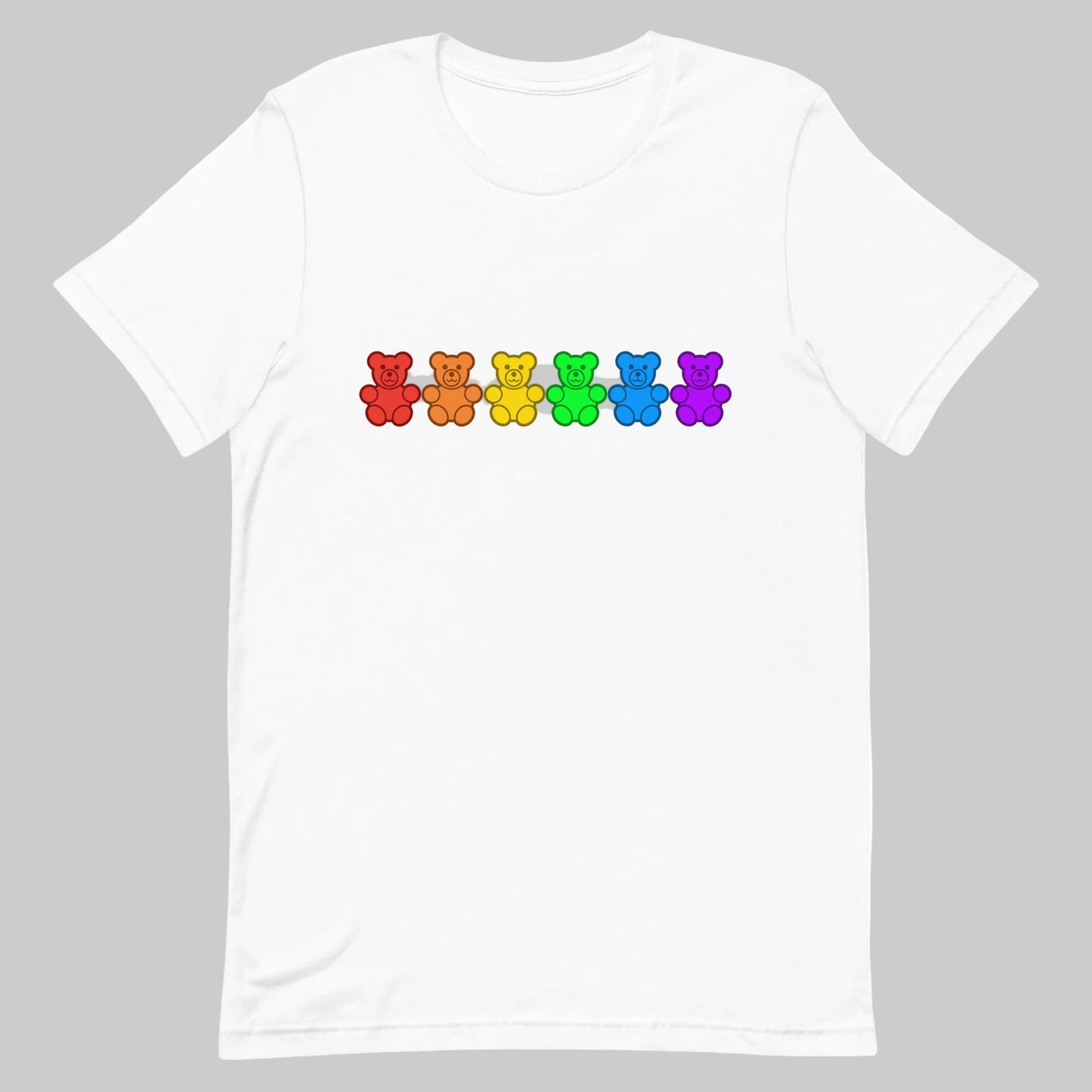 LGBTQ Pride Gummy Bear T-shirt White Pride lgbtq-pride-gummy-bear-t-shirt-white-front Tee
