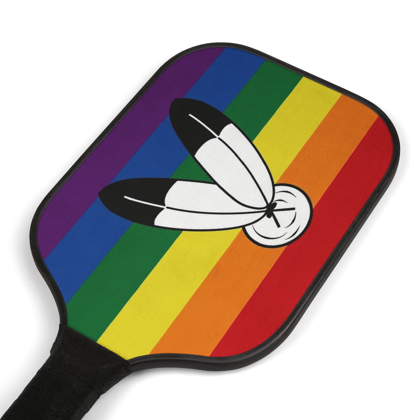 LGBTQ Two-Spirit Pride Pickleball Paddle Set with Balls lgbtq-two-spirit-pride-pickleball-paddle-set-with-balls-detail