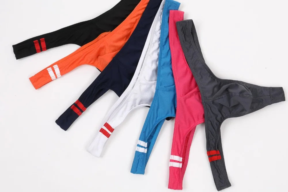 Set of colorful men's underwear on a white background