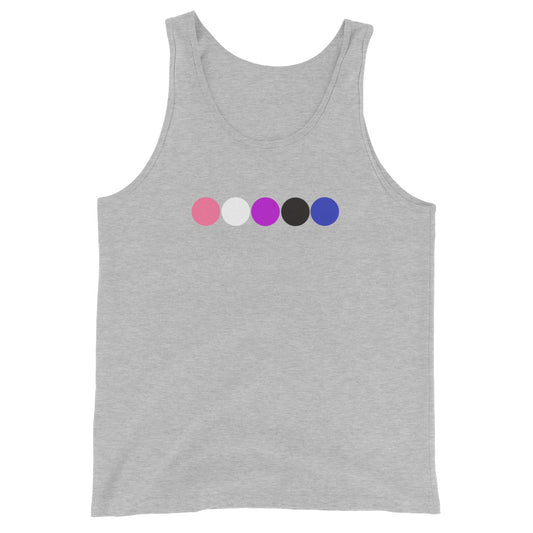 Genderfluid Pride Tank Top - Circles Athletic Heather Genderfluid mens-staple-tank-top-athletic-heather-front-648d1e396a869 Tank Top