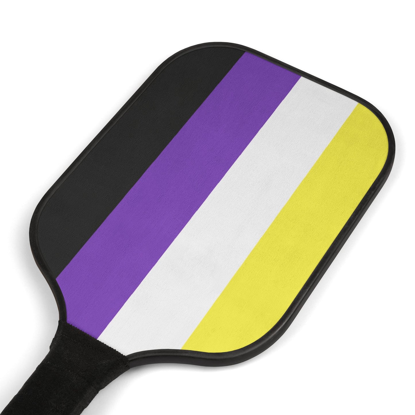 Nonbinary Enby Pride Pickleball Paddle Set with Balls nonbinary-enby-pride-pickleball-paddle-set-with-balls-details