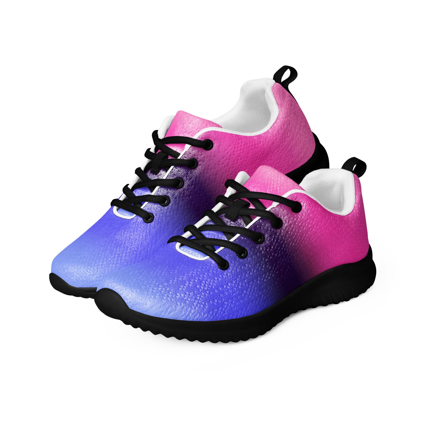 Omnisexual Pride Women’s Athletic Shoes - Ombre omnisexual-pride-womens-athletic-shoes-ombre-black-left-front