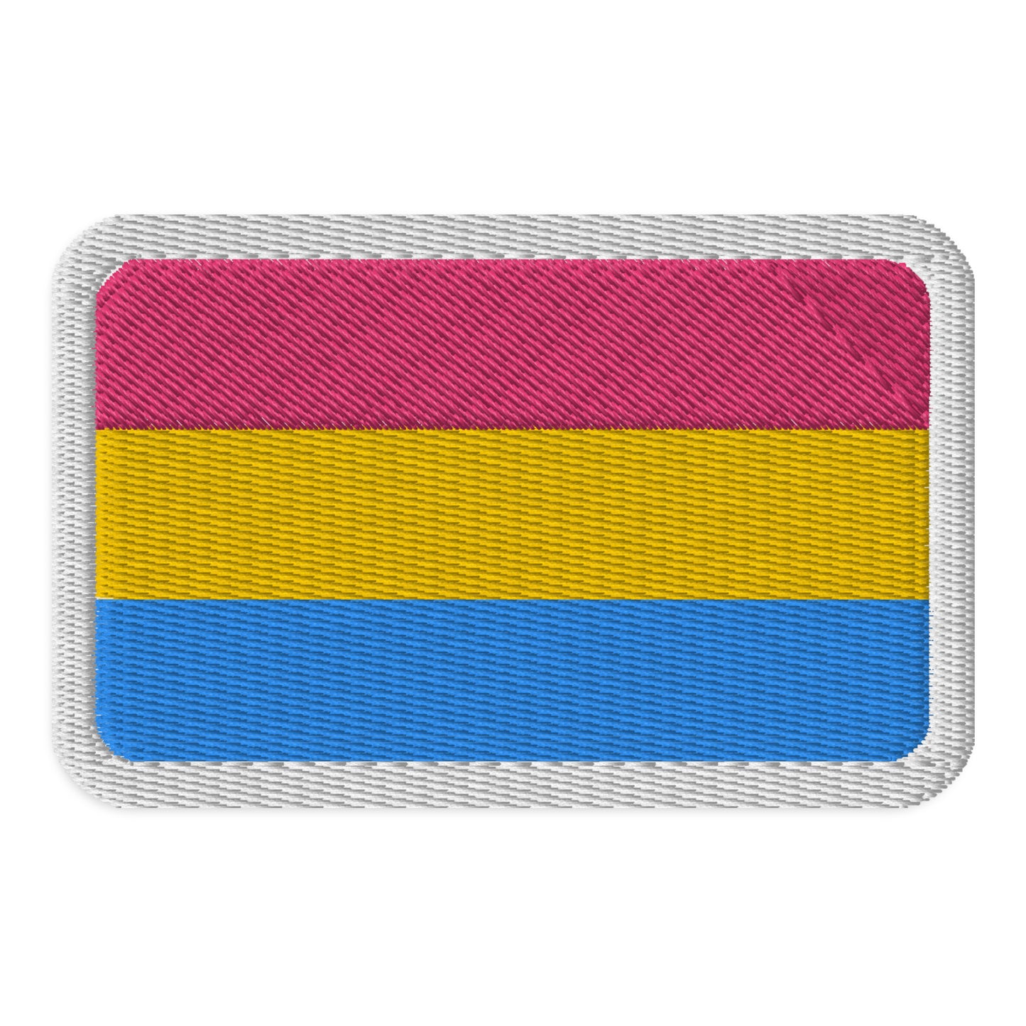 Pansexual Pan Pride Flag Embroidered Patch Pansexual pansexual-pan-pride-flag-embroidered-patch-3.5x2.25-front Patches
