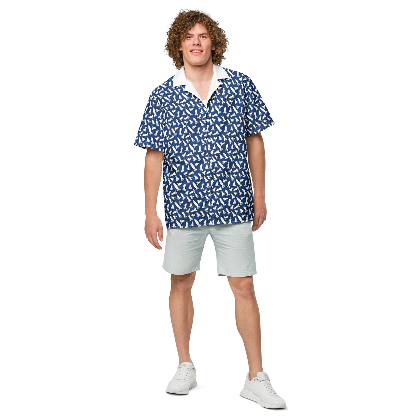 Penis Button Down Short Sleeve Shirt penis-button-down-short-sleeve-shirt-model