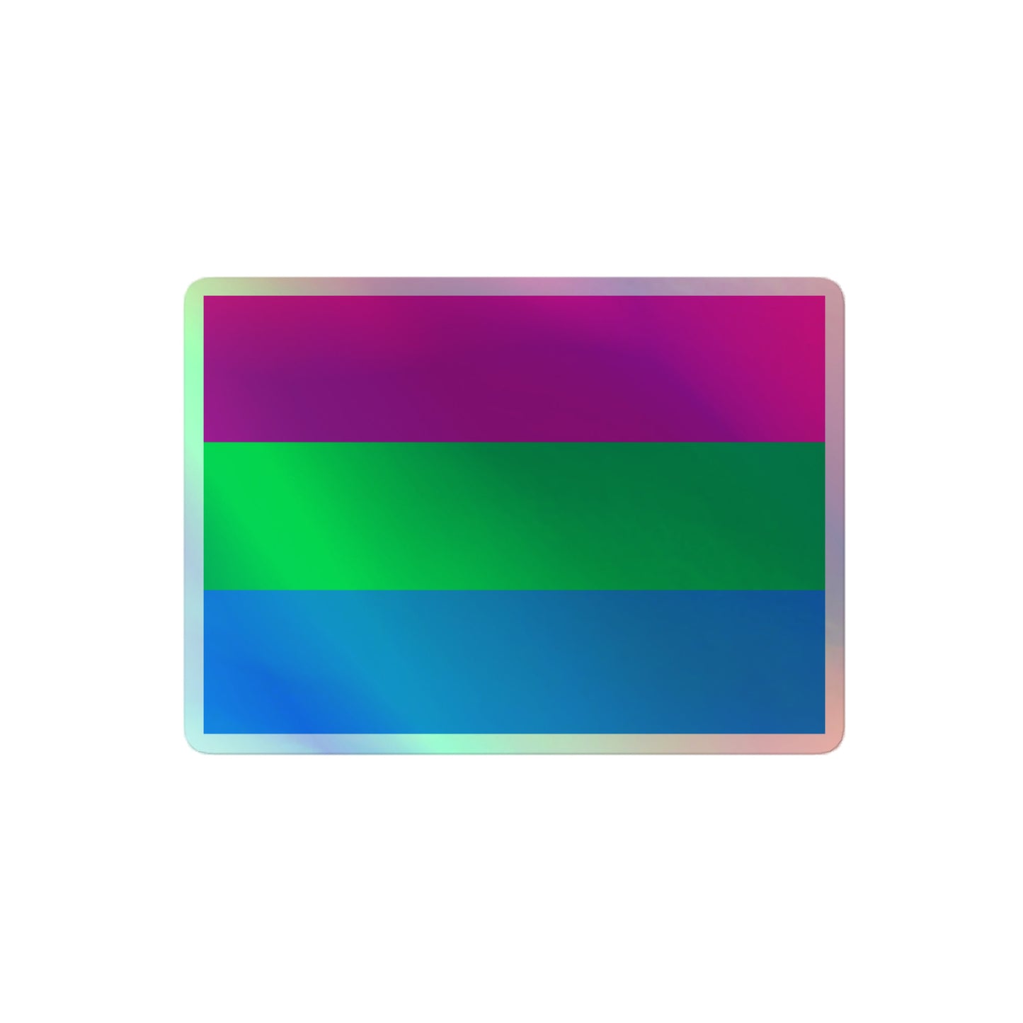 Polysexual Poly Pride Flag Holographic Sticker 4″ Polysexual polysexual-poly-pride-flag-holographic-sticker-4in-front Holographic Sticker