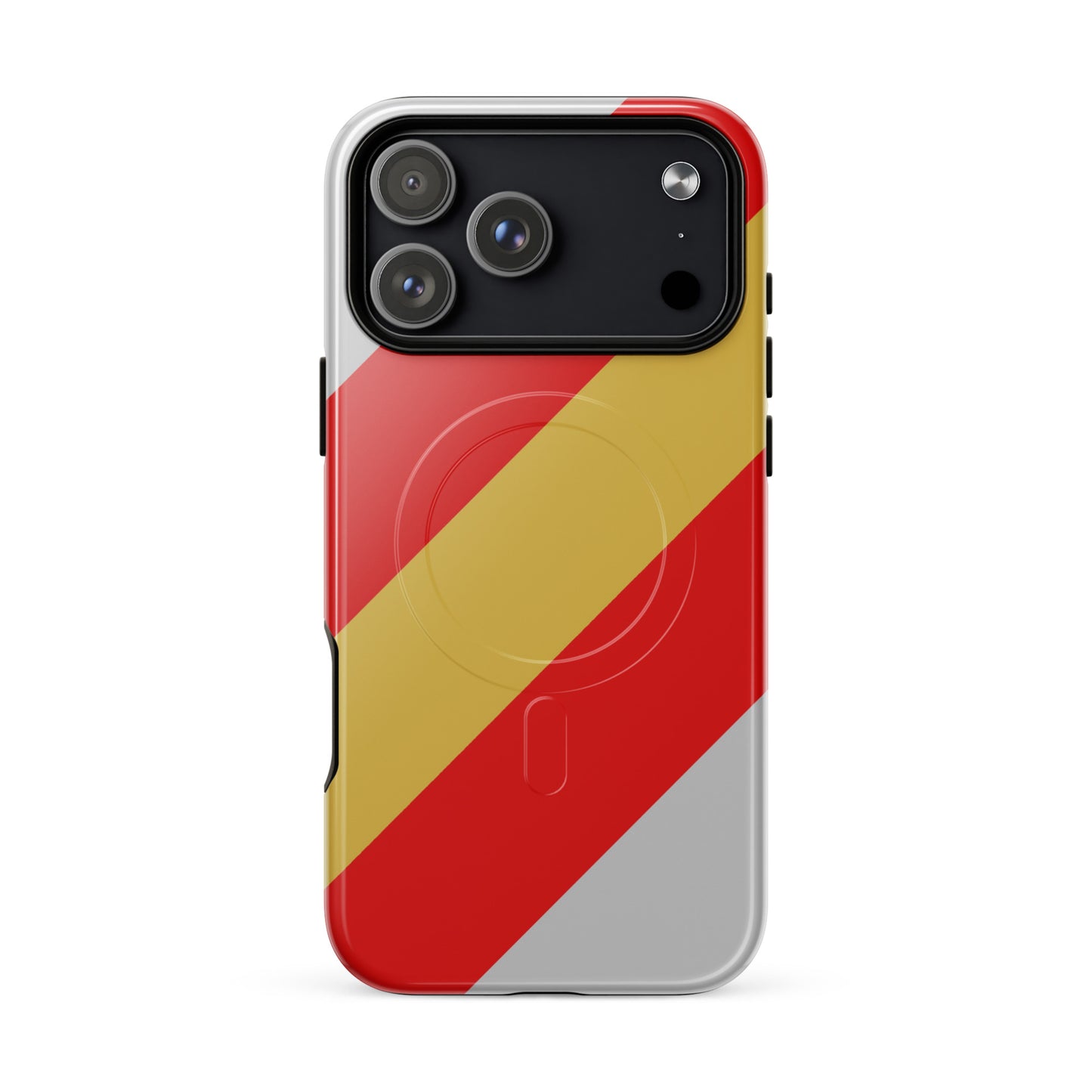 Apple iPhone 17 Pro Max magsafe phone case with proculsexual pride flag design on white background