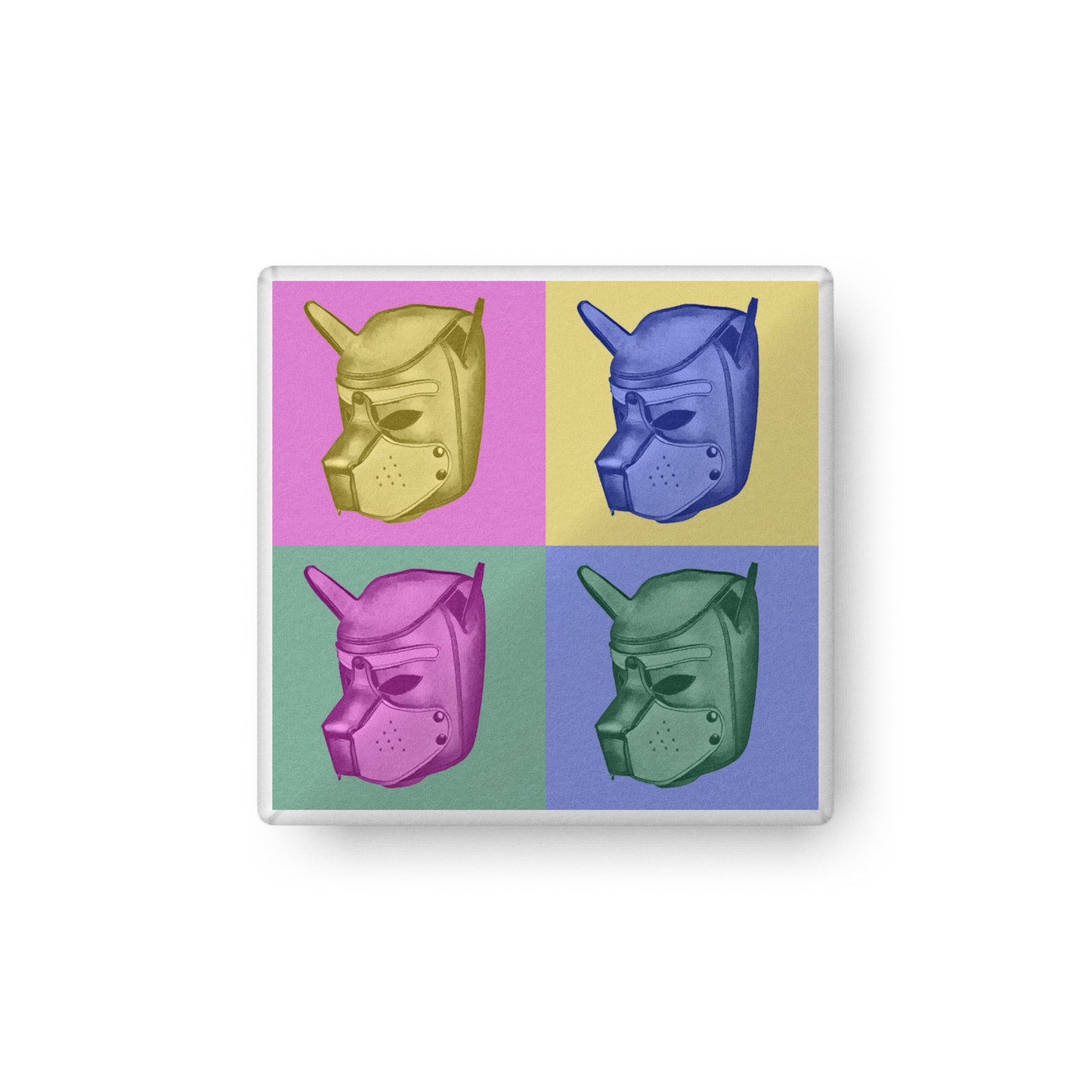 Puppy Pup Play Andy Warhol Shaped Pillow 16″×16″ puppy-pup-play-andy-warhol-shaped-pillow-16x16-front