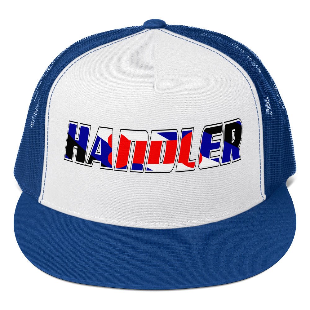 Puppy Pup Play Handler Trucker Cap Royal White Royal puppy-pup-play-handler-trucker-cap-hat-royal-blue-white-royal-front