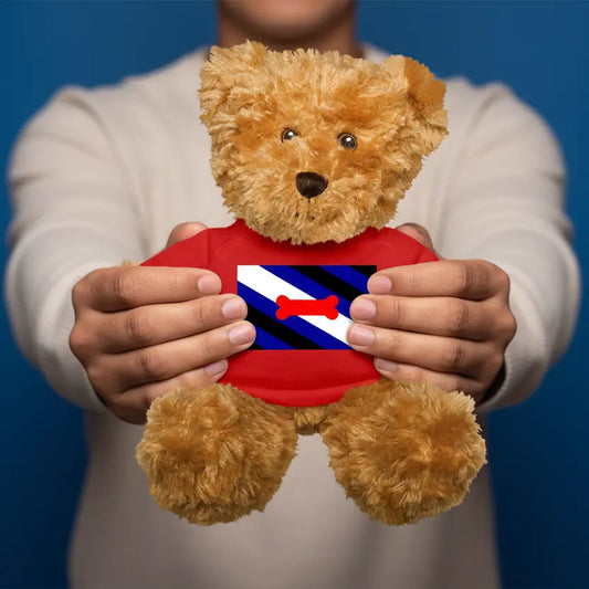Puppy Play Pride Flag Plush Stuffed Animal Teddy Bear puppy-pup-play-pride-flag-plush-stuffed-animal-teddy-bear-red